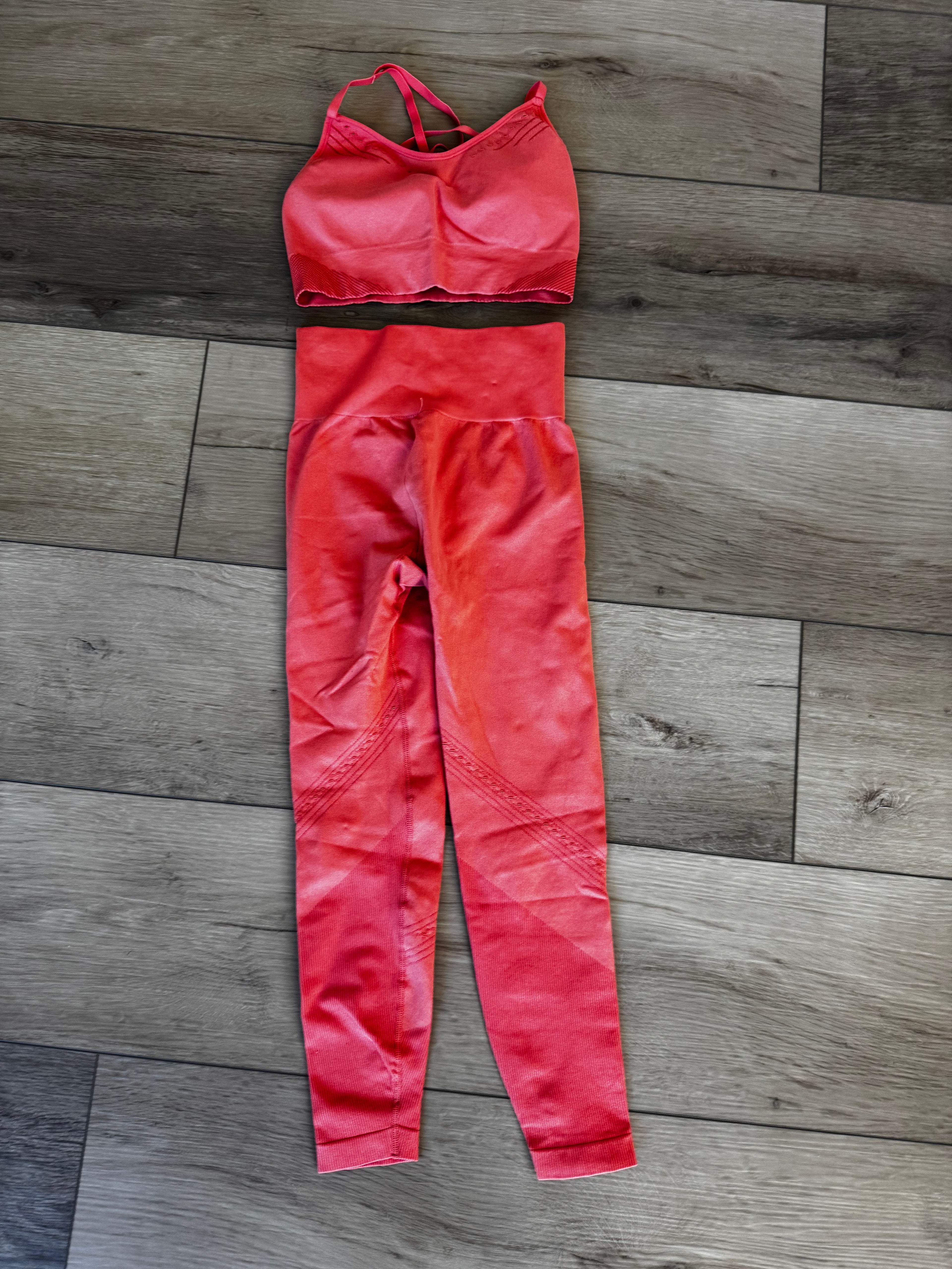 Coral Pink Yoga Set (Size S)