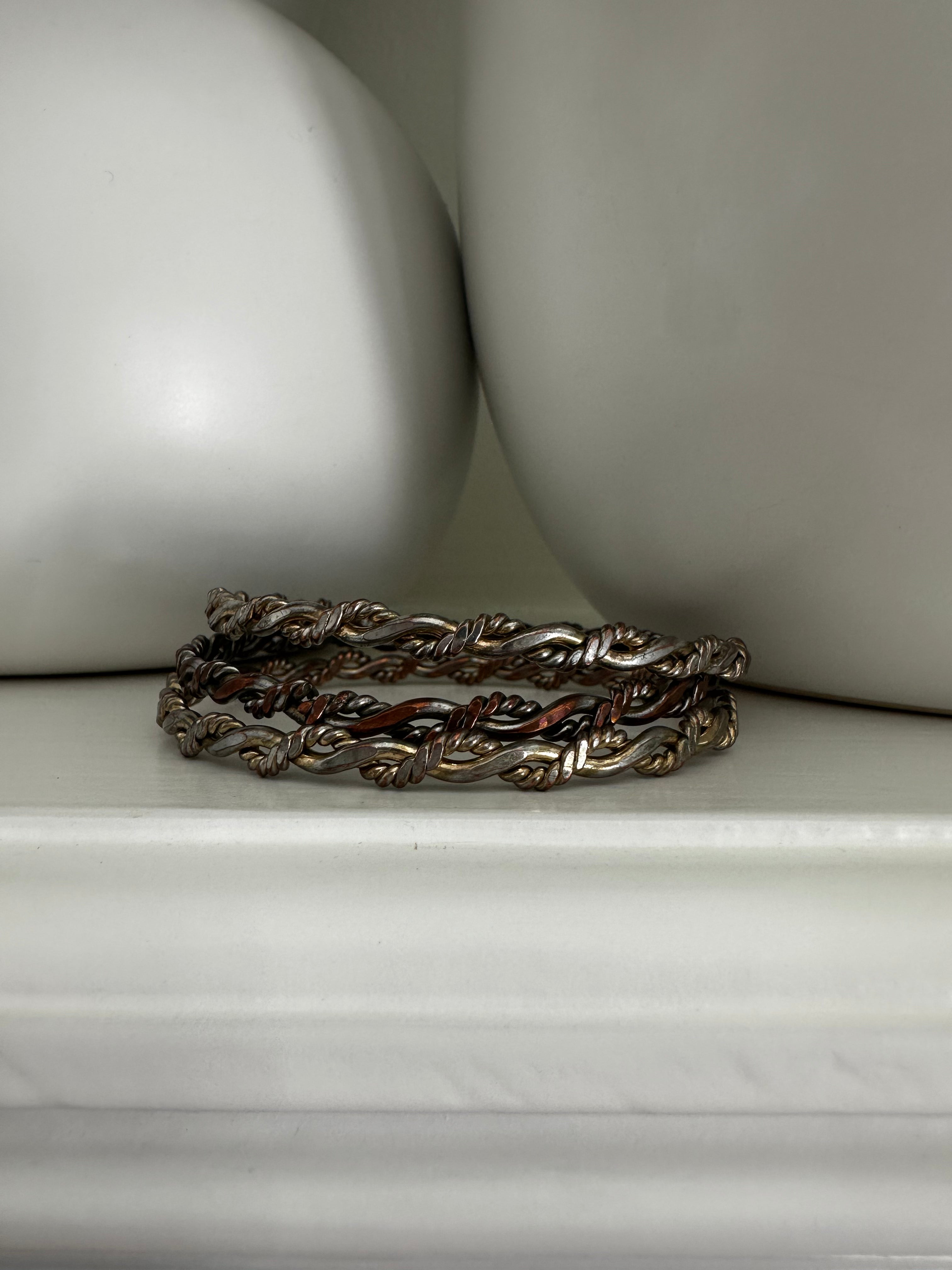 3 Braid Bangle Set