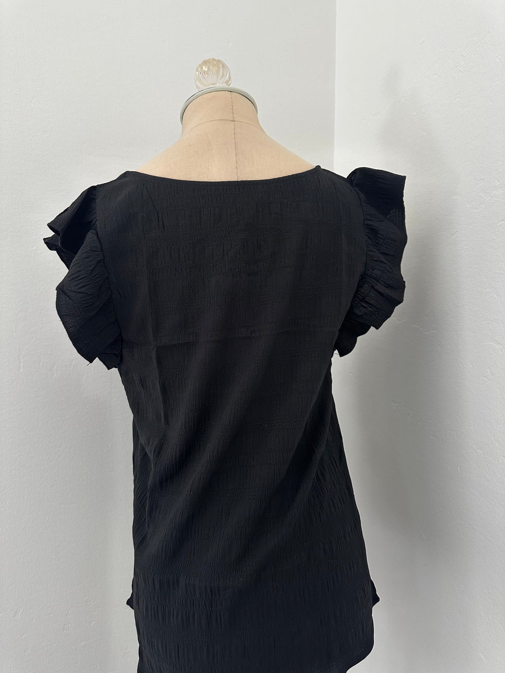Black Square Neck Top( Size Medium)