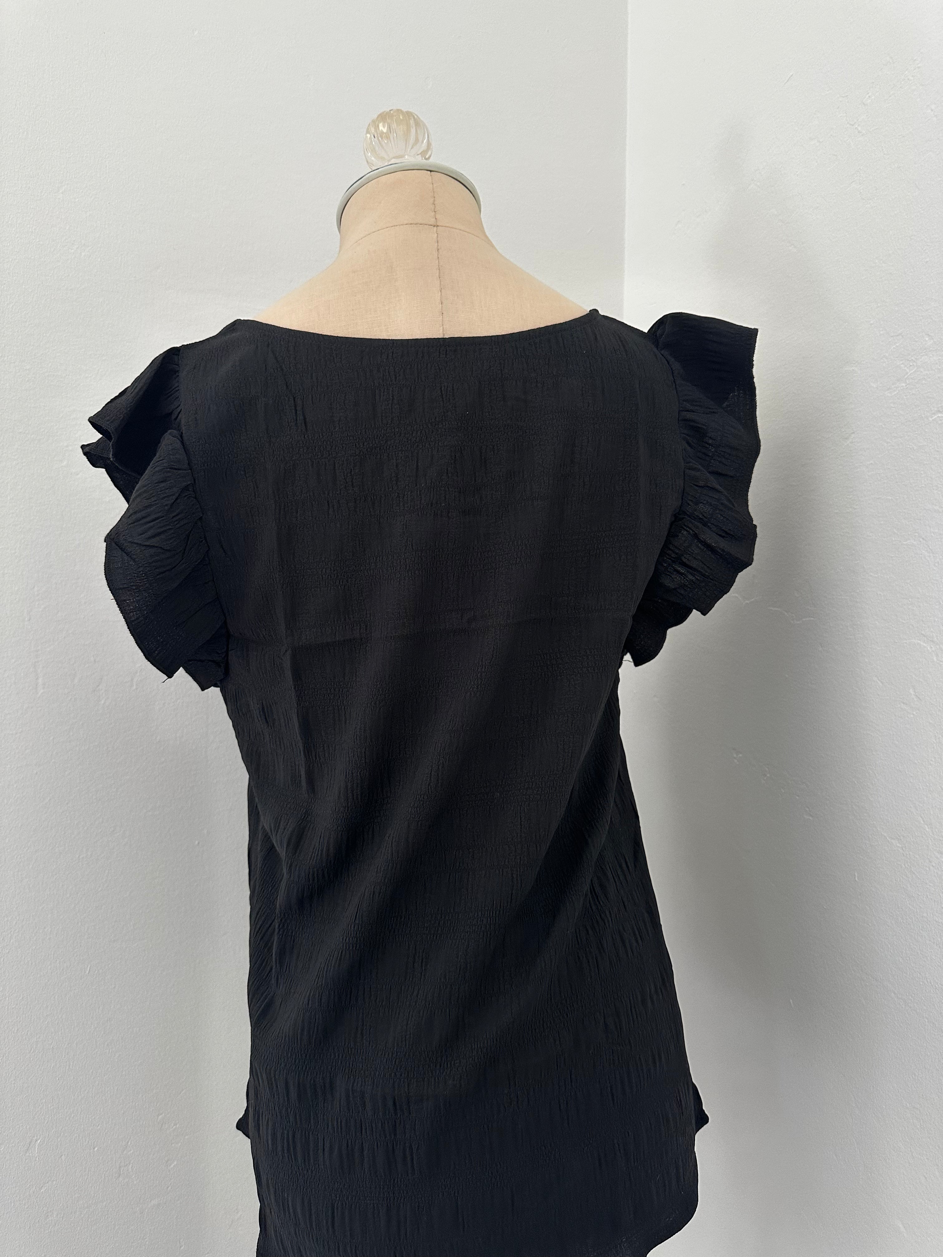 Black Square Neck Top( Size Medium)