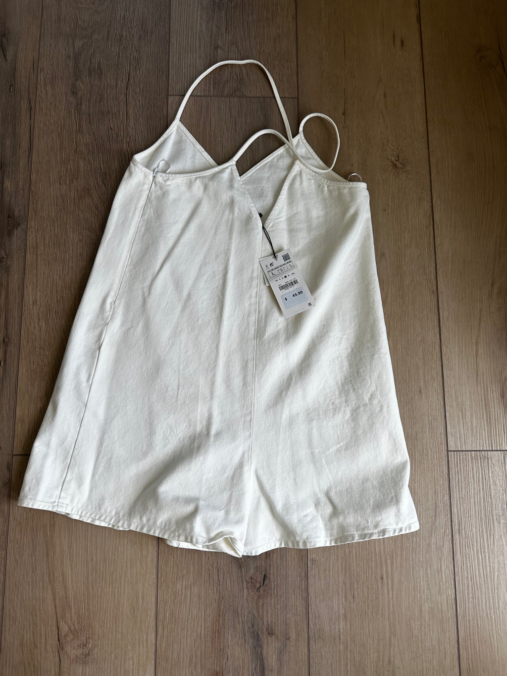 Zara White Romper New With Tag (Size Large)