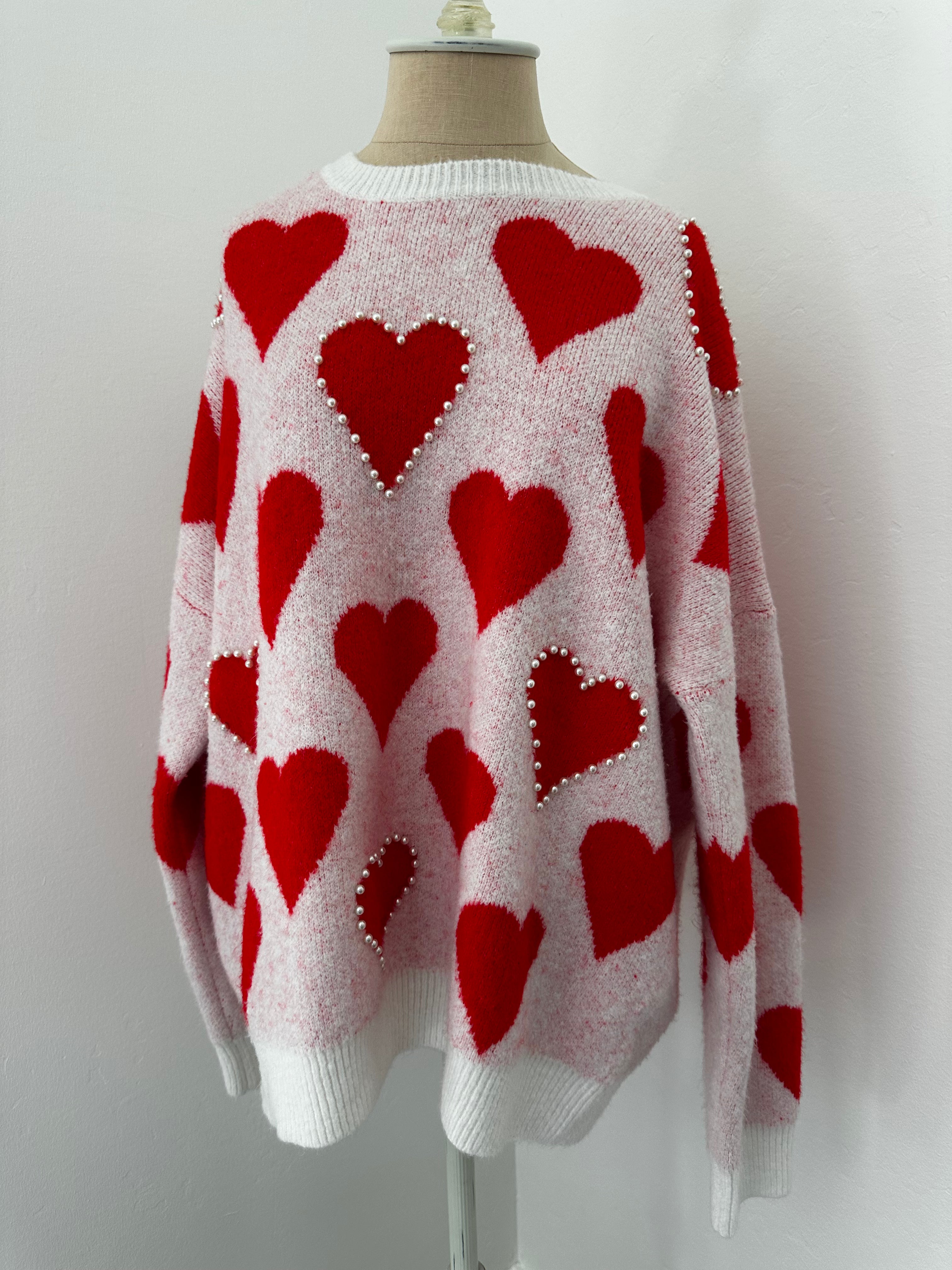 Heart Sweater (Size Small)