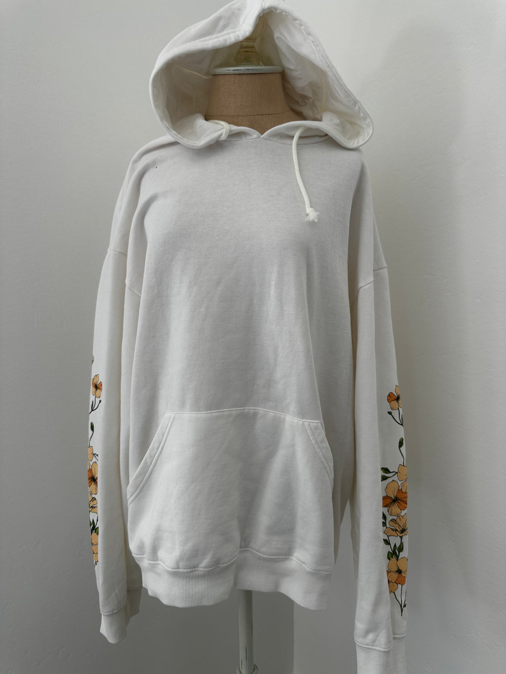 Vici White Flower Hoodie (Size Medium)
