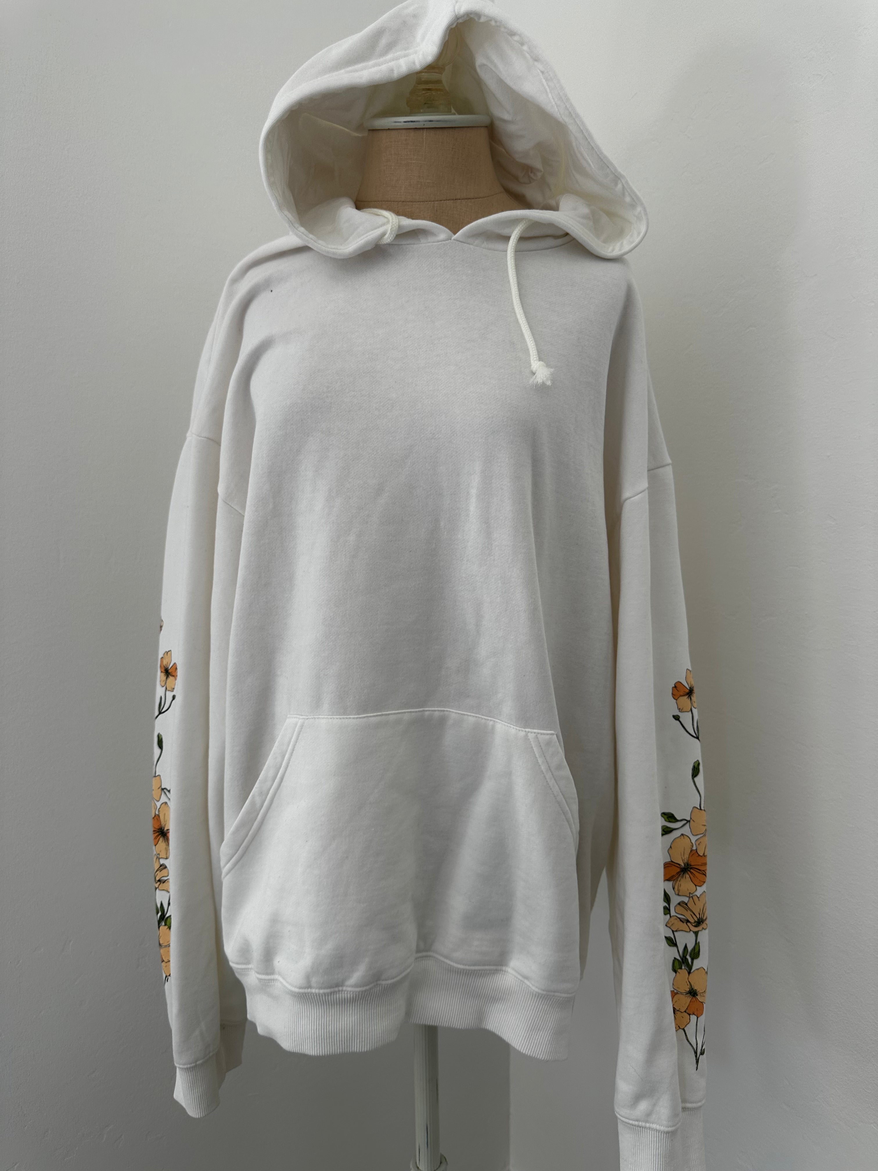 Vici White Flower Hoodie (Size Medium)