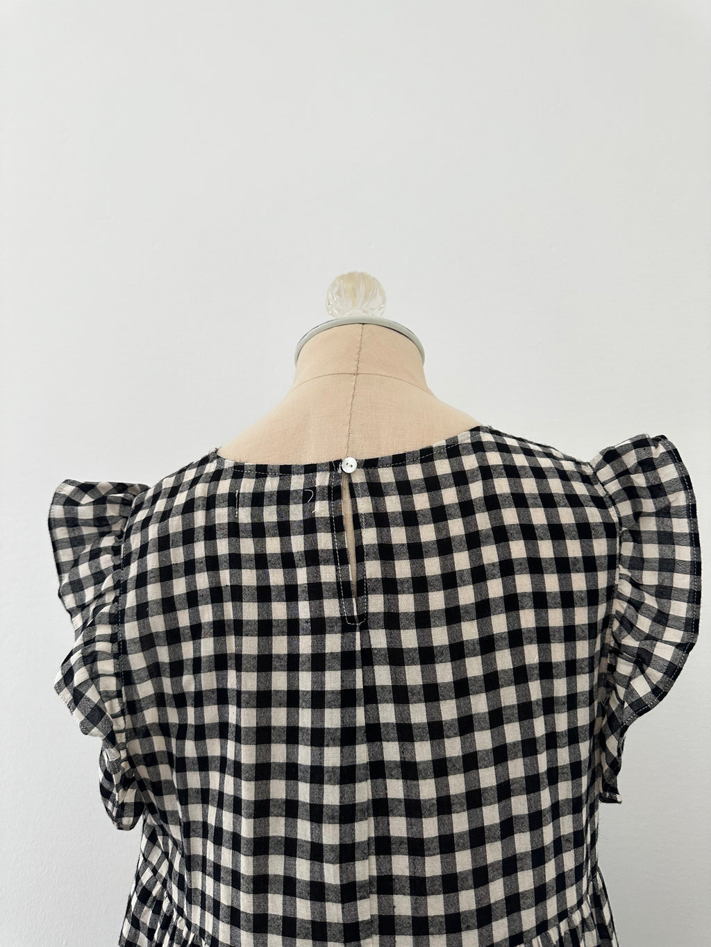 Black and White Plaid Dress (Size 6)