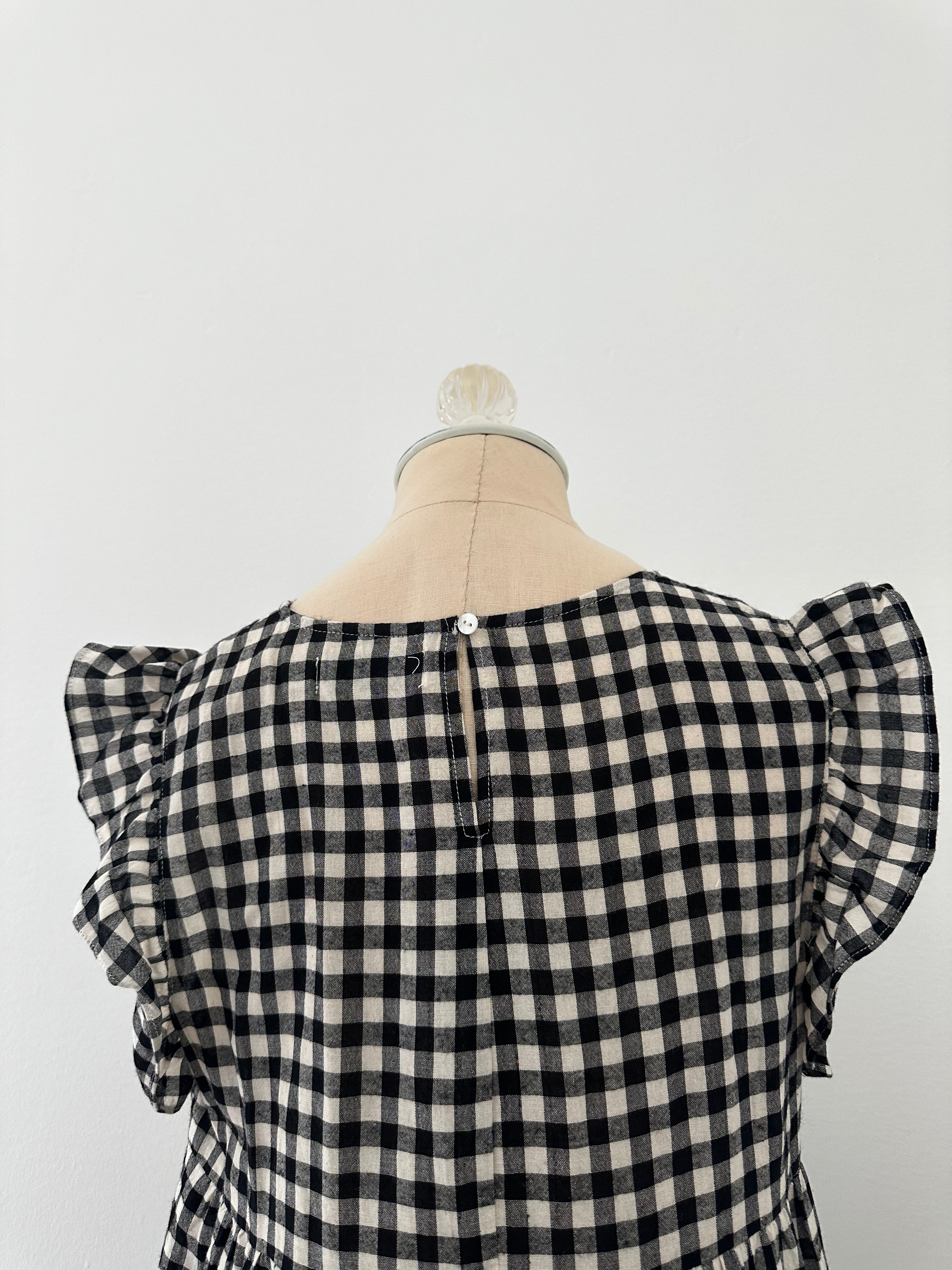 Black and White Plaid Dress (Size 6)