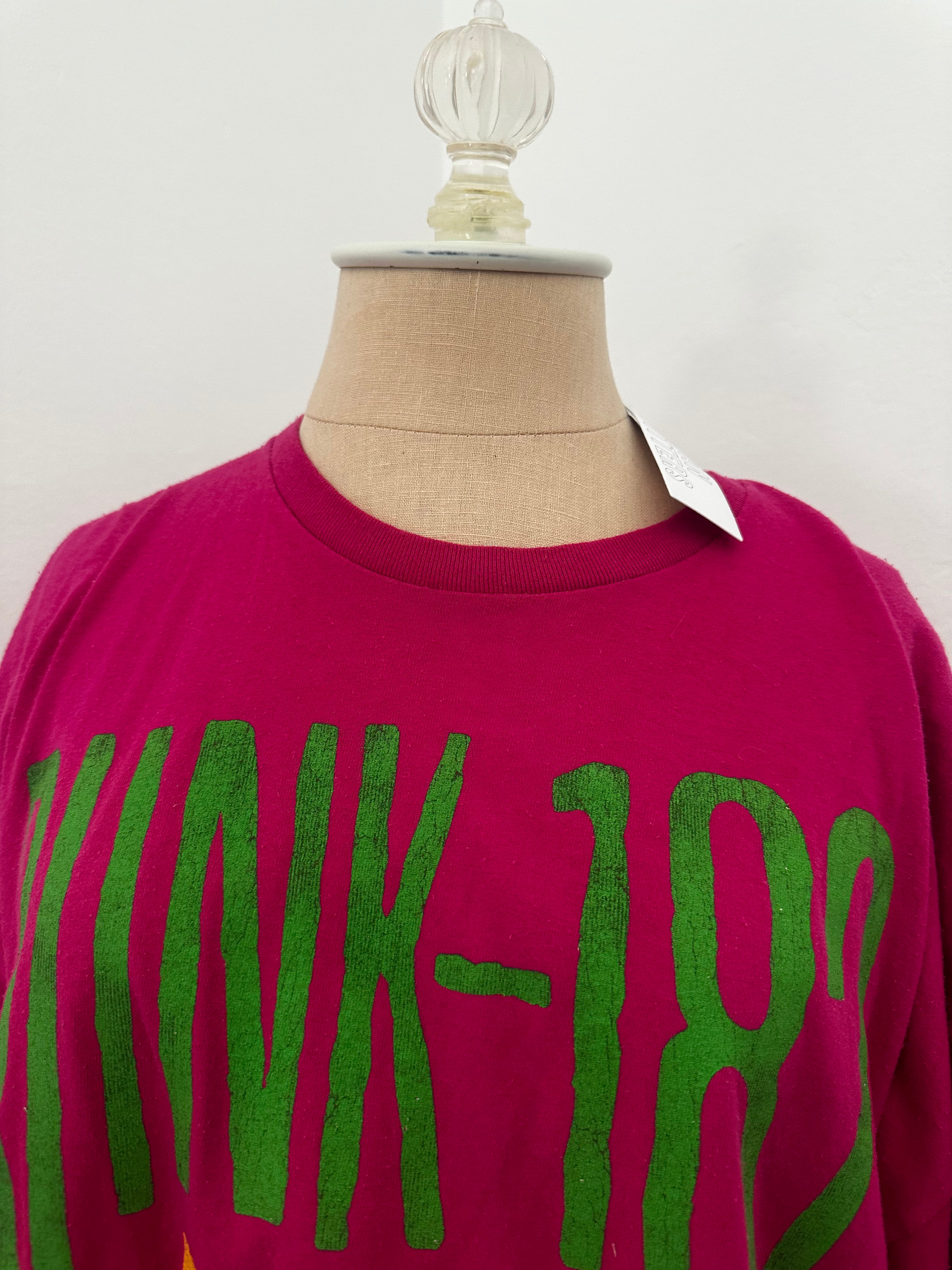 Pink Blink-182 Tshirt New (Size Small/Medium)