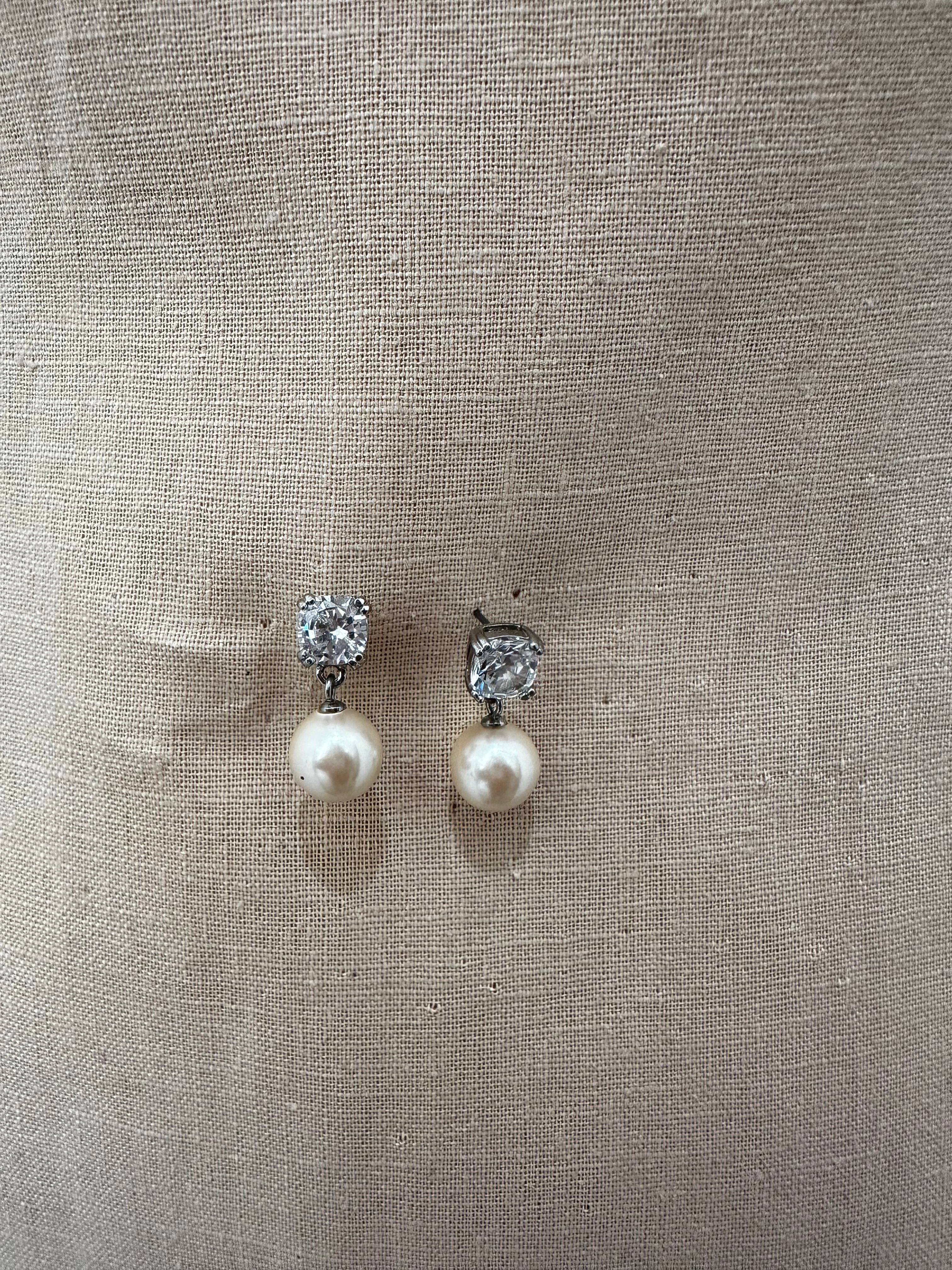 Pearl Diamond Earrings