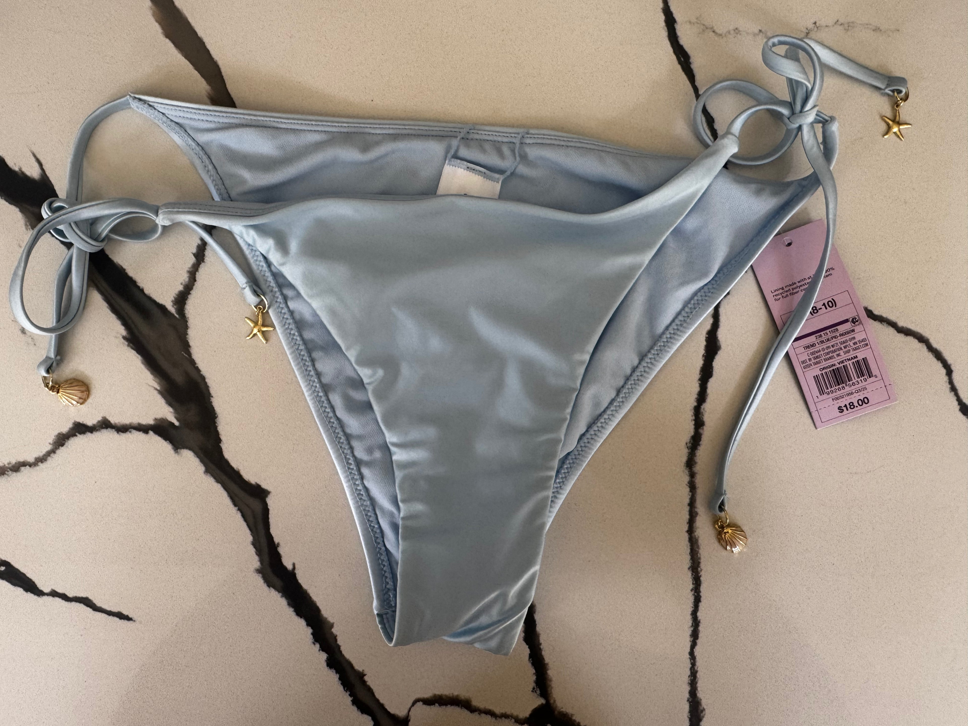 Baby Blue Bikini Bottoms (Size: M)