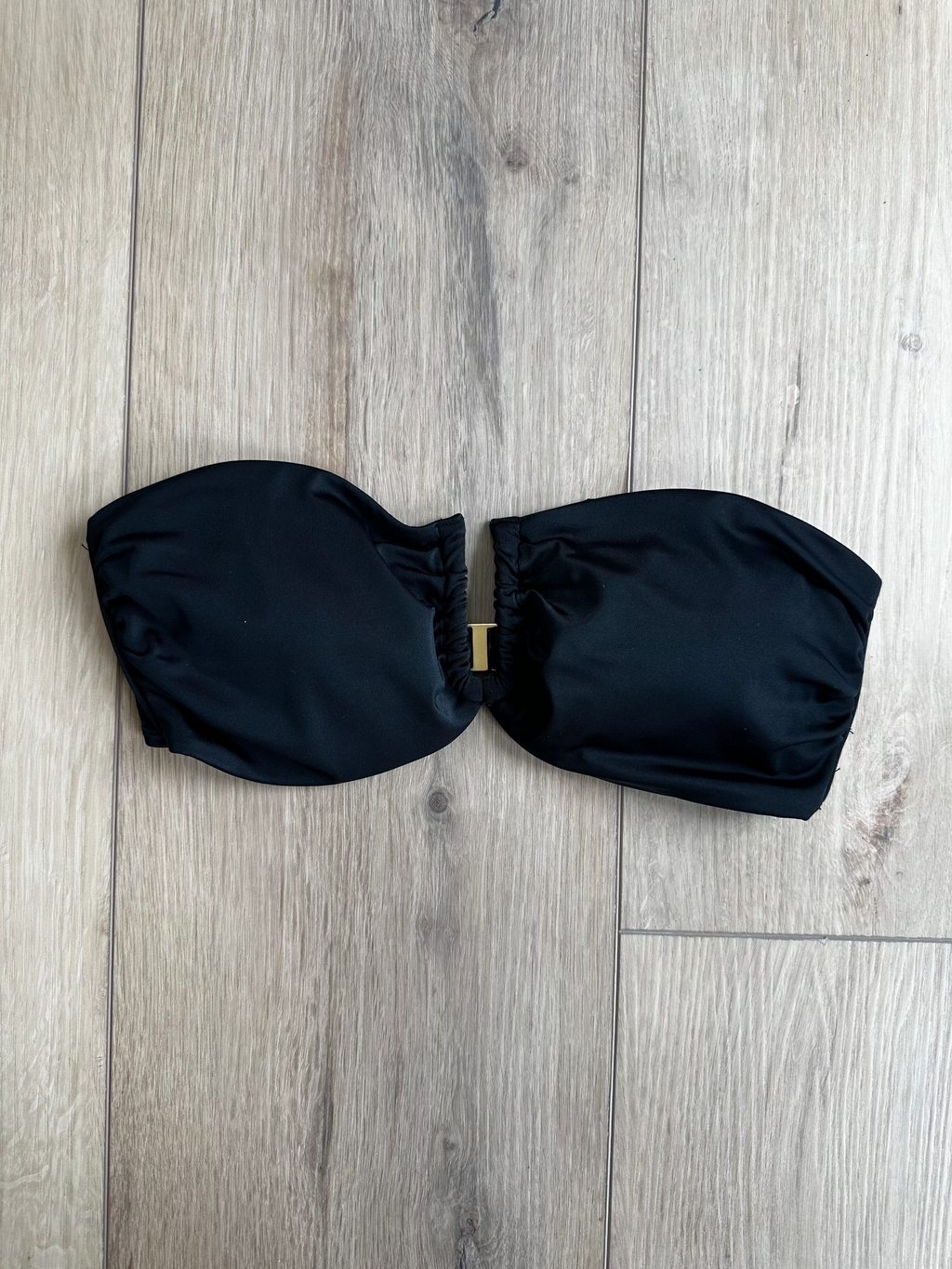 Black Strapless Bikini Top New (Size Medium)