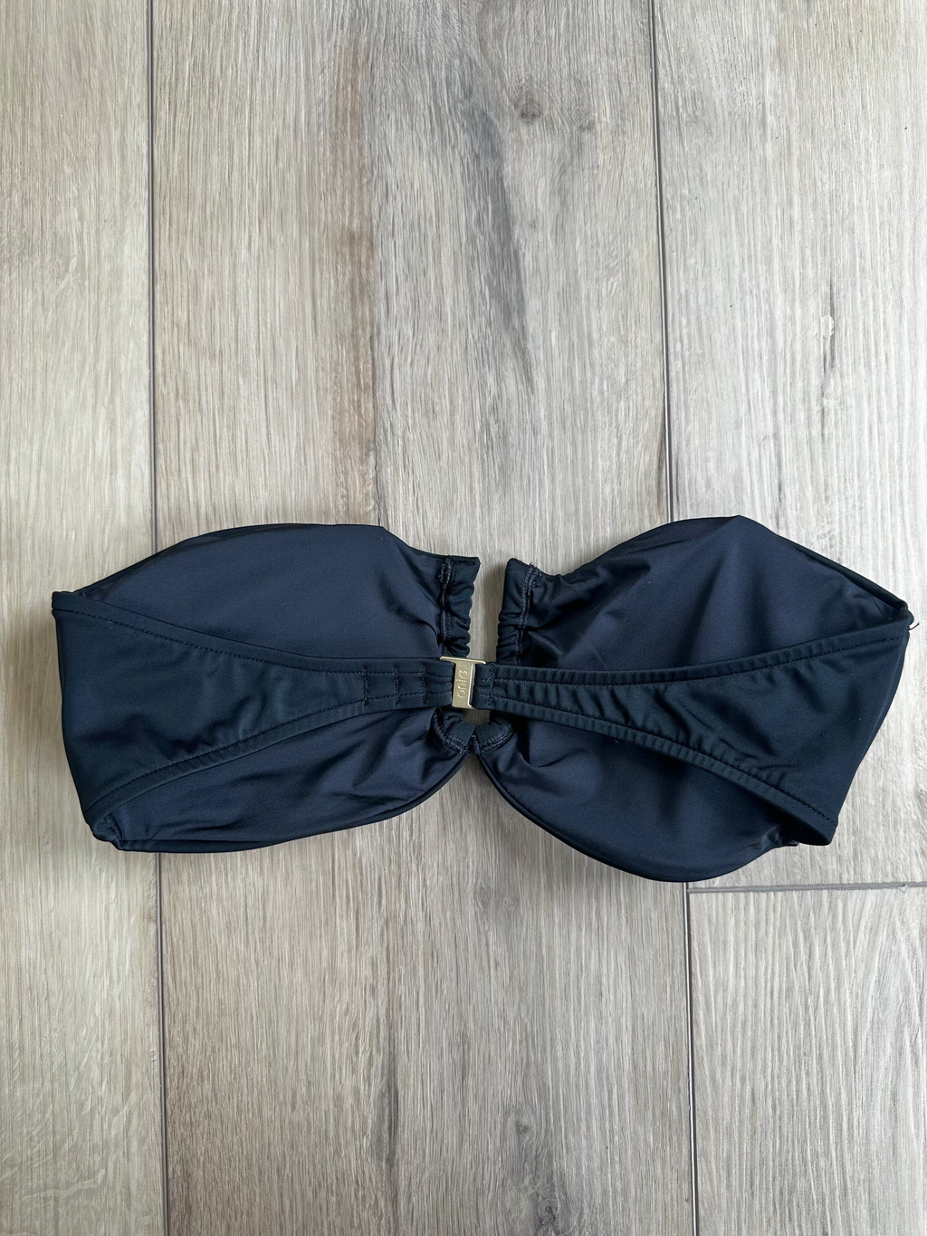 Black Strapless Bikini Top New (Size Medium)