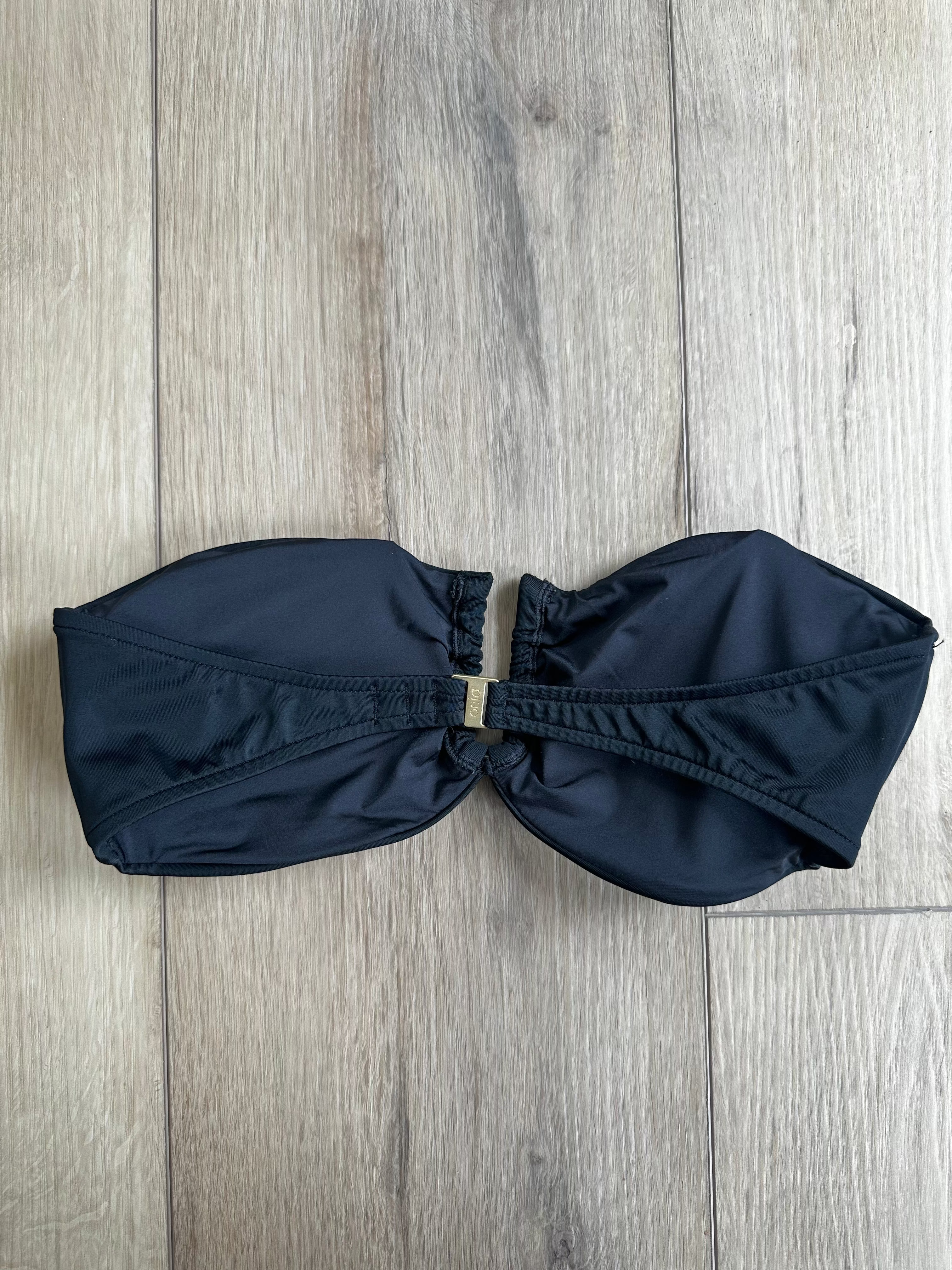 Black Strapless Bikini Top New (Size Medium)