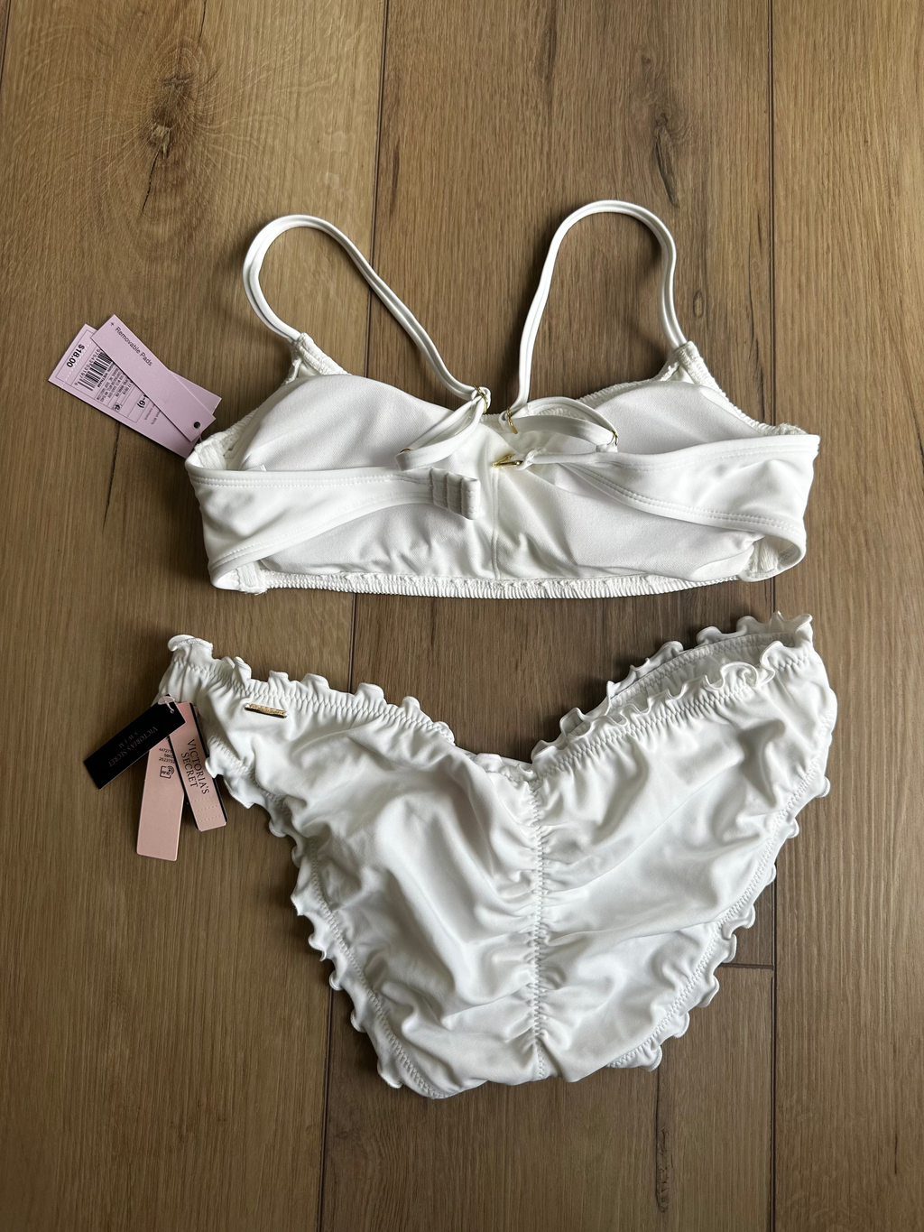 White Bikini New 9 (Size large bottom small top)