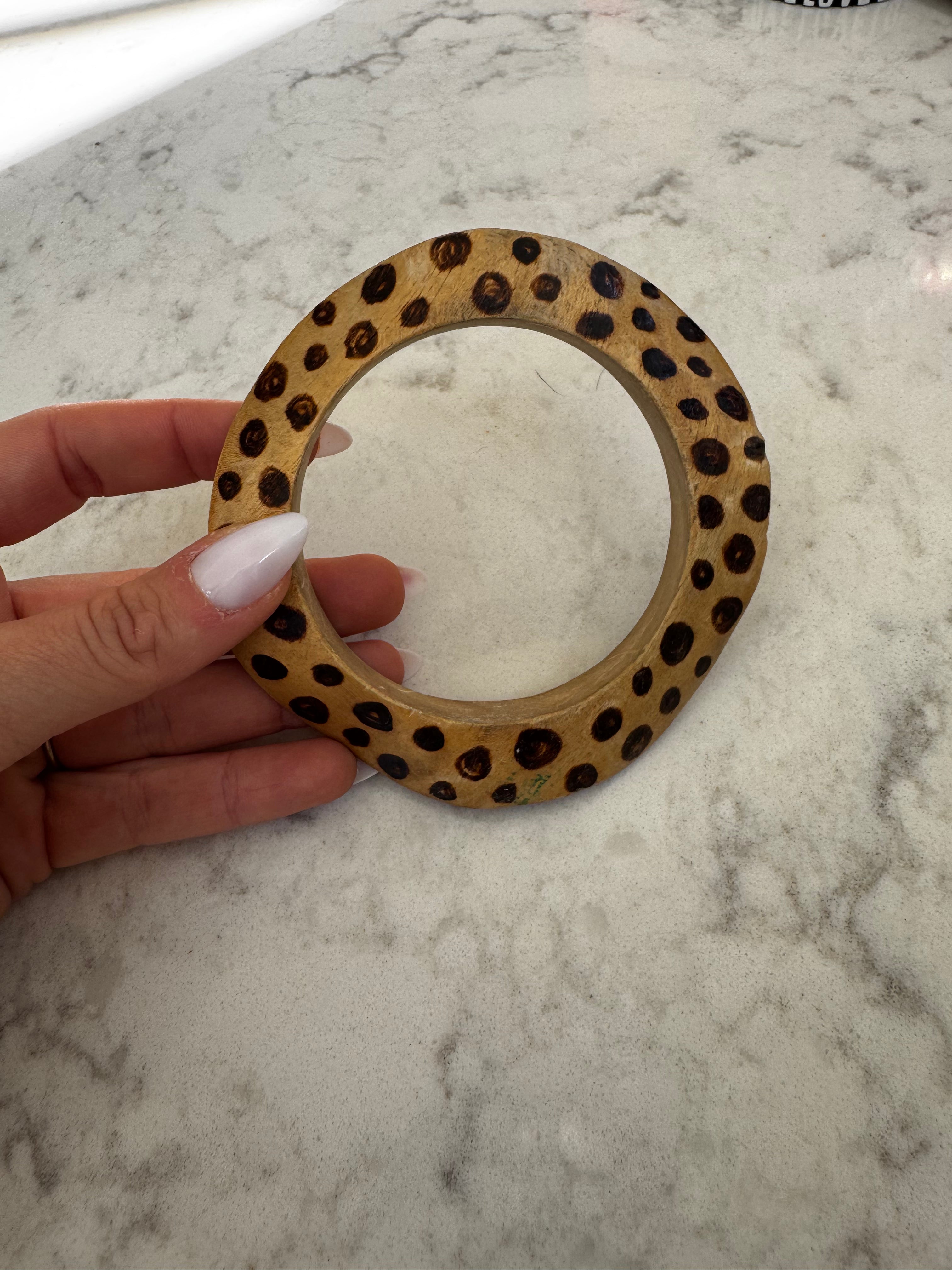 Wooden Bangle with Pattern