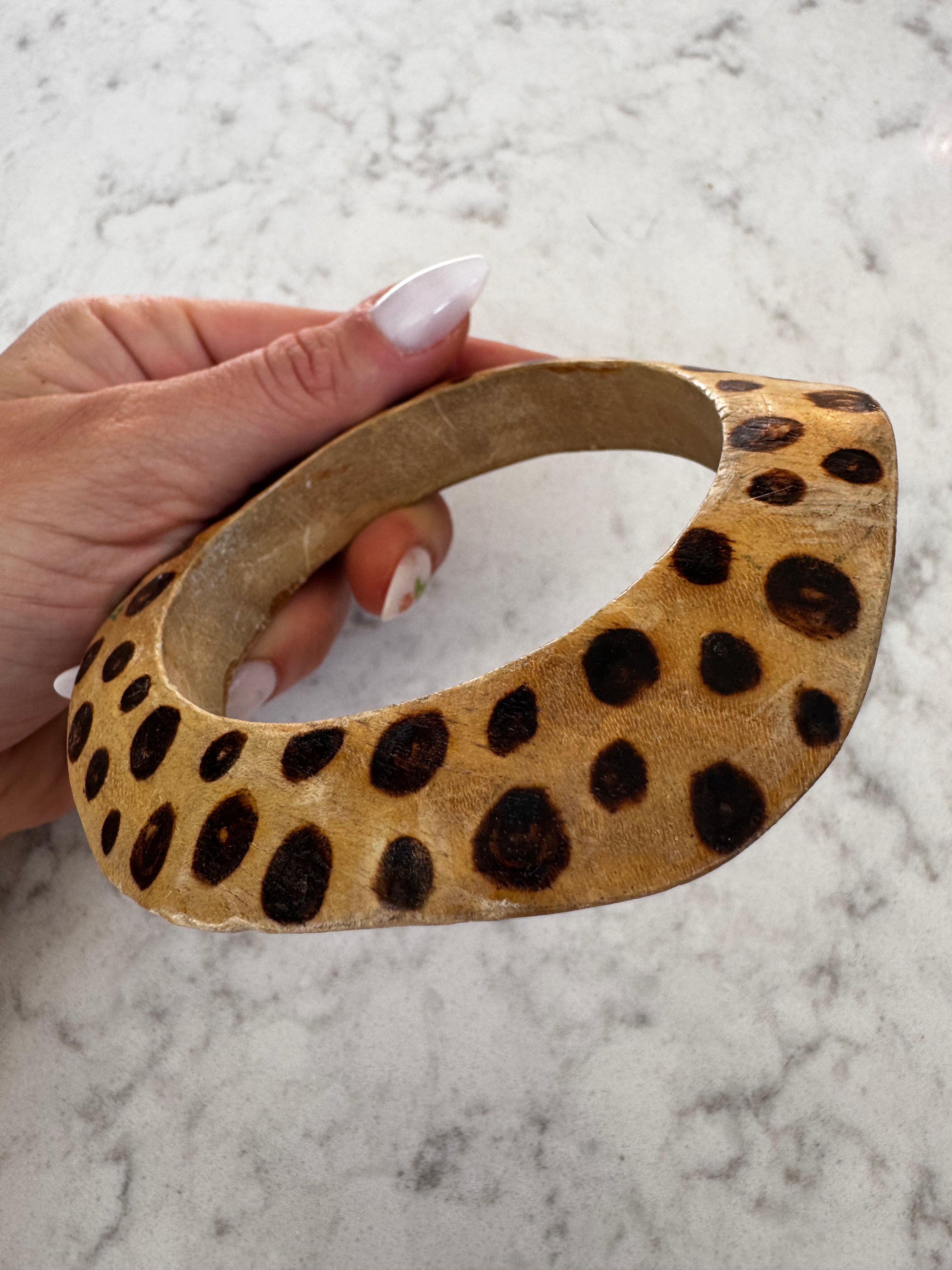 Wooden Bangle with Pattern