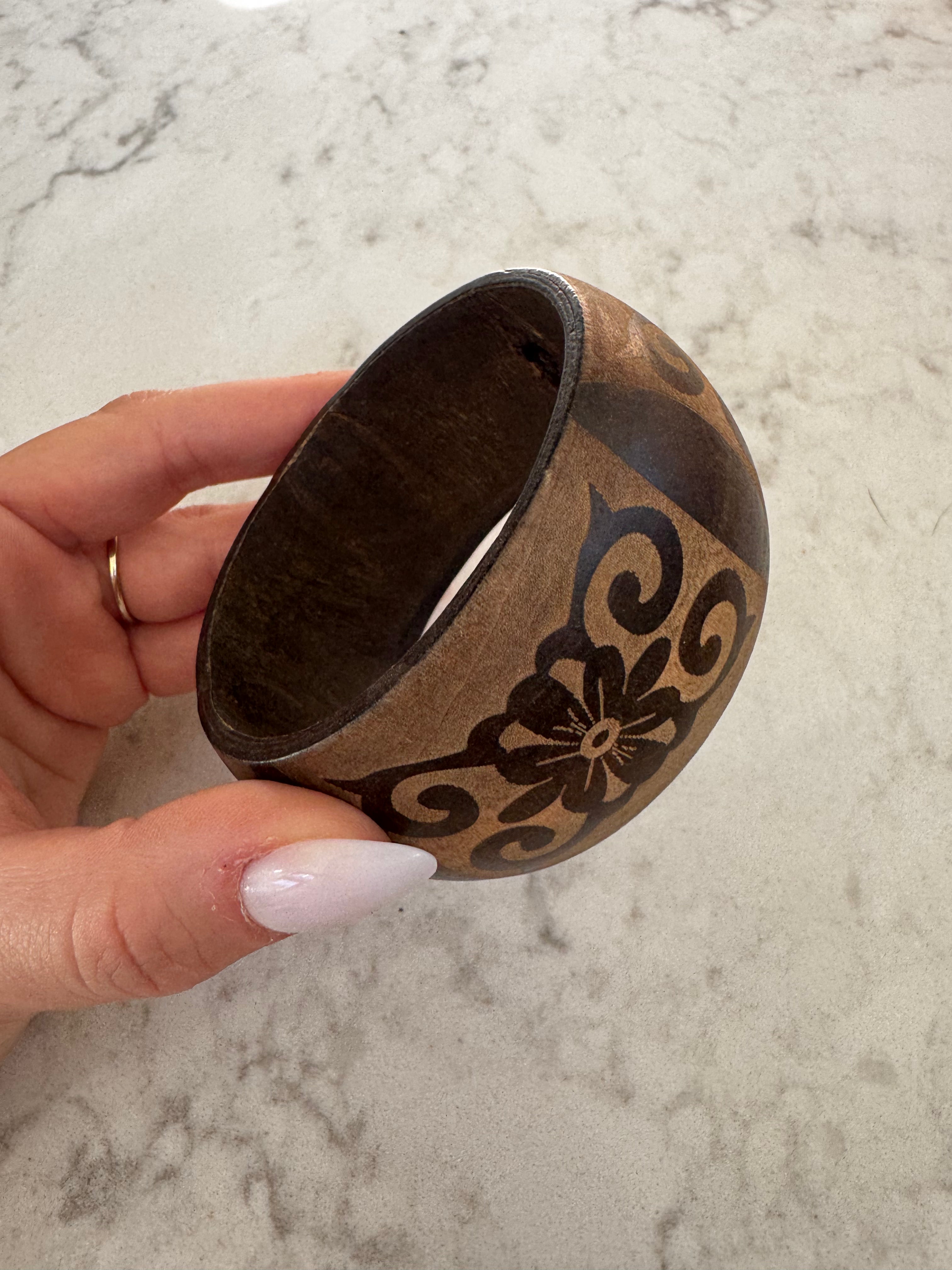 Wooden Bangle w/ Details