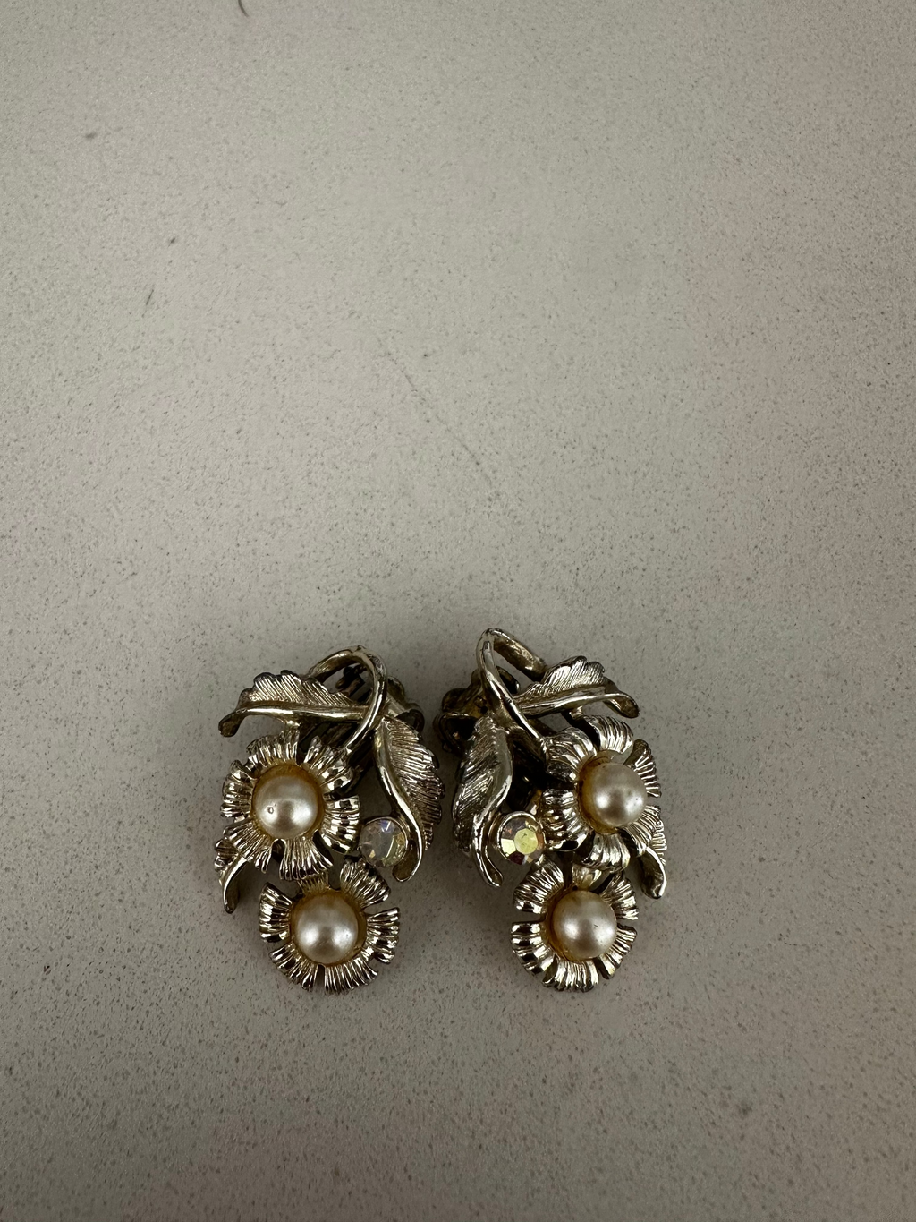 Flower Clip On Earrings