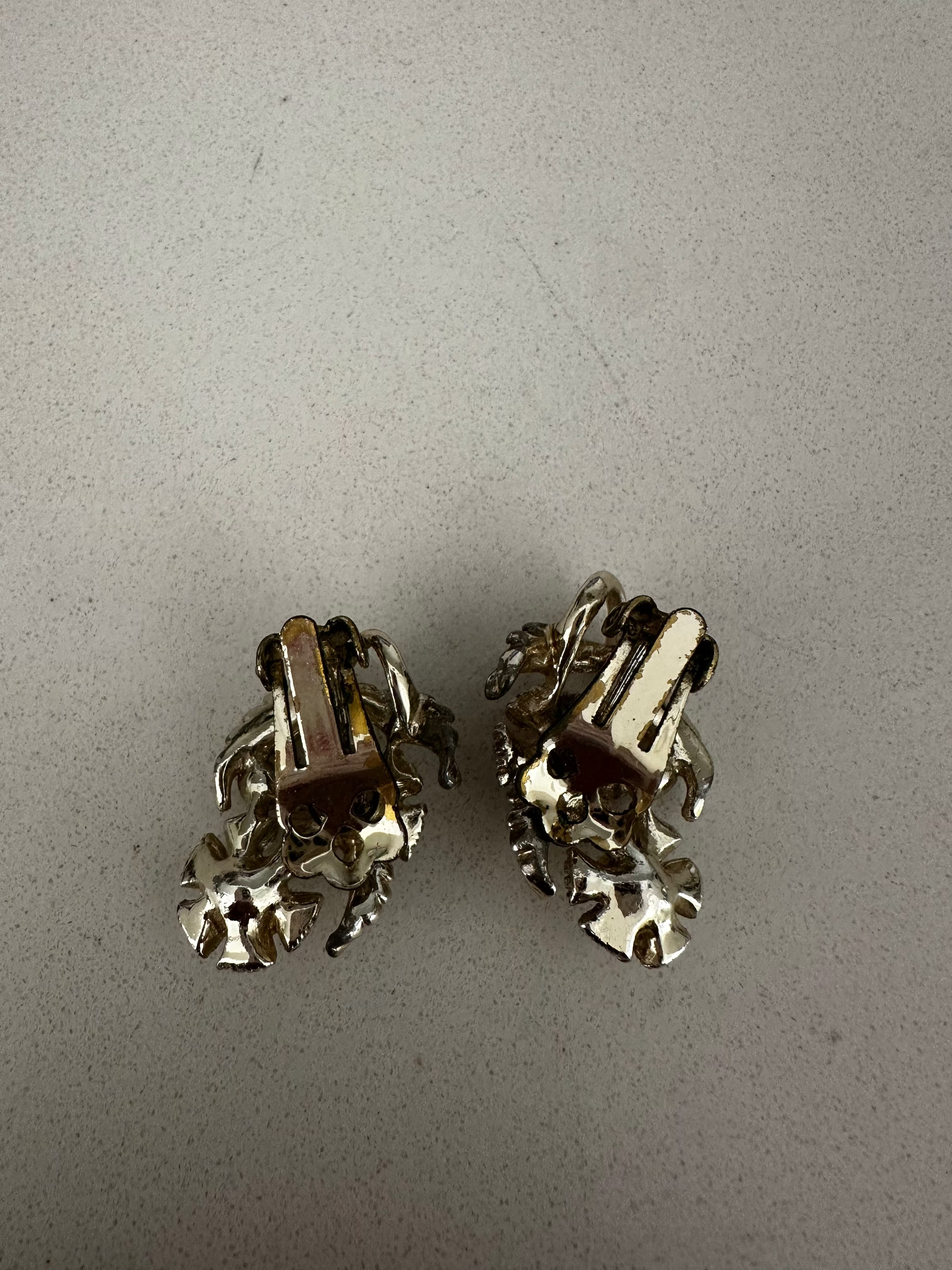 Flower Clip On Earrings