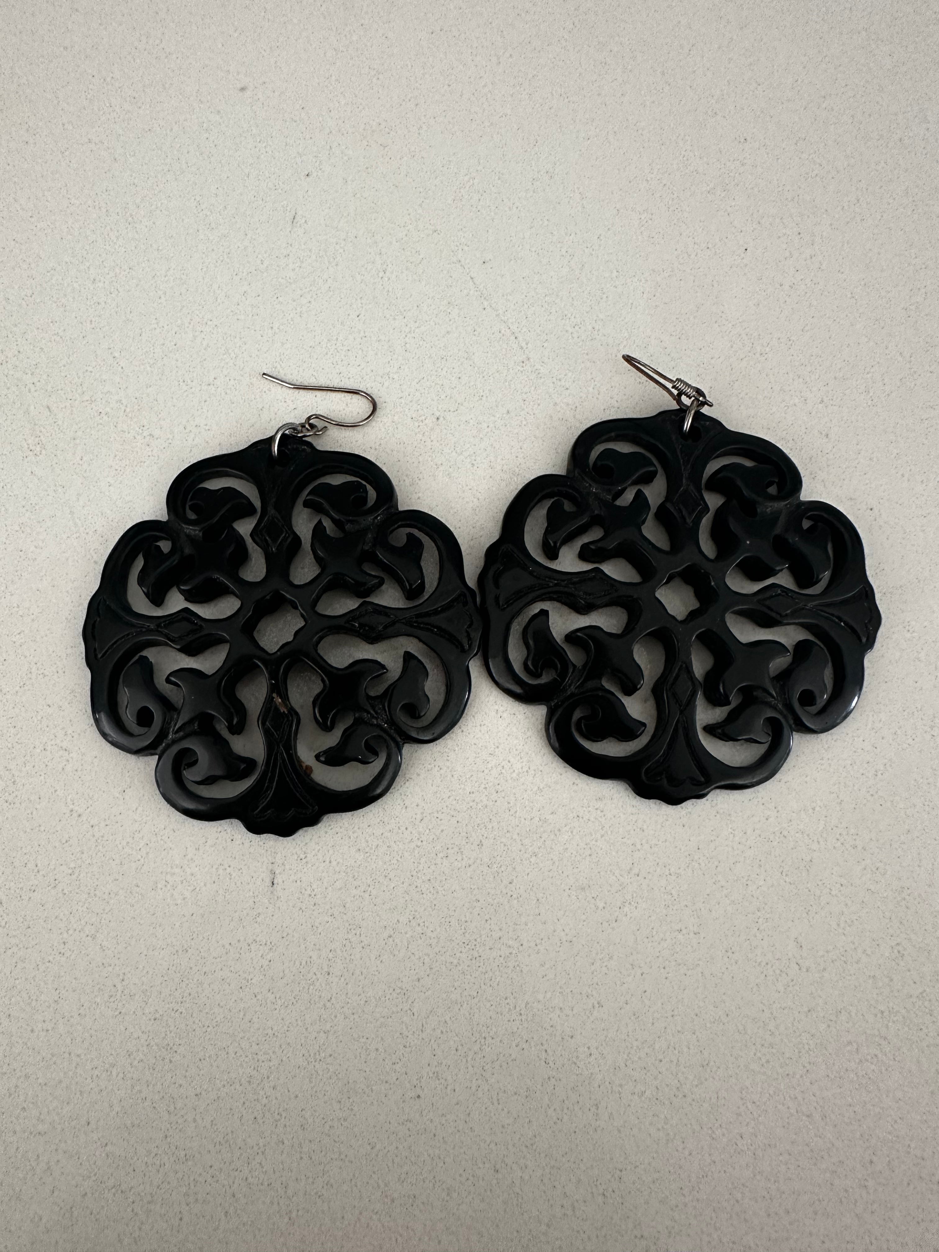 Black Geometric Earrings