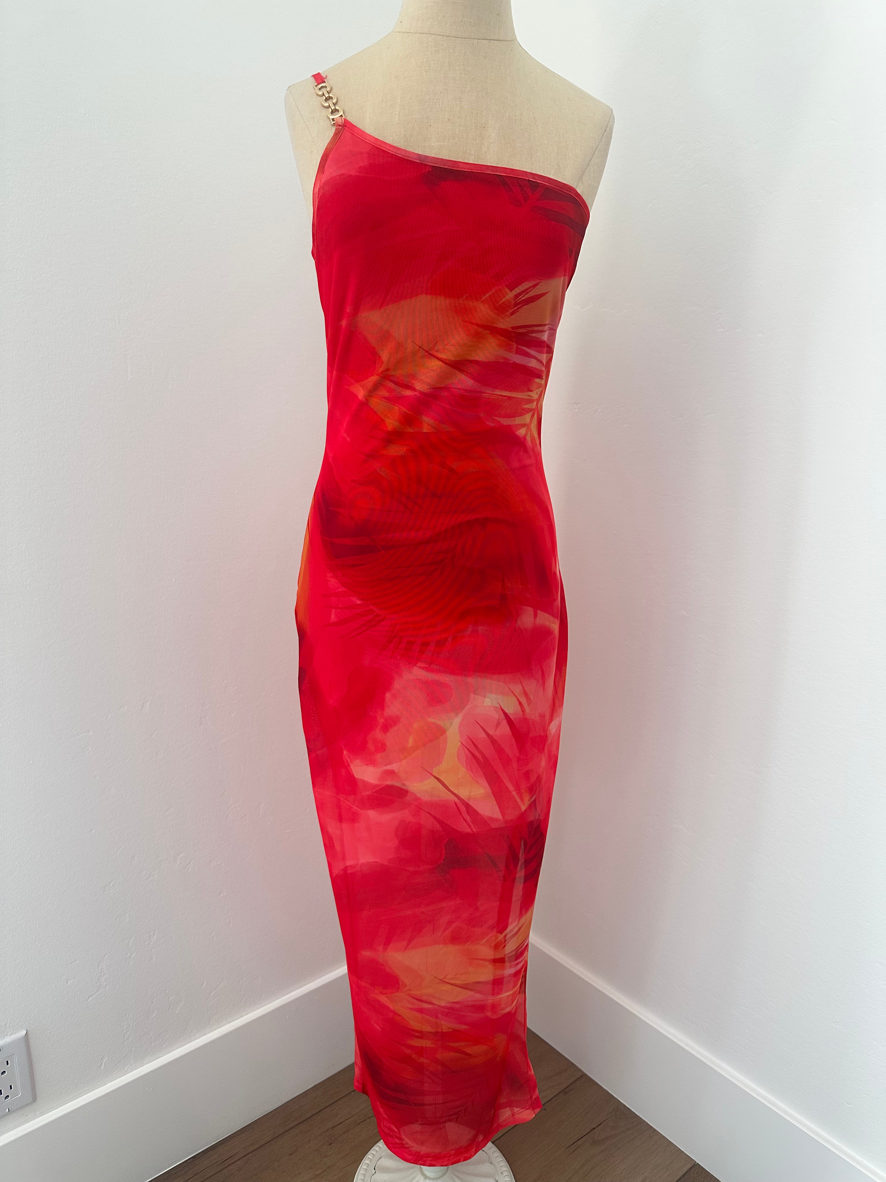 Pink Multicolor Dress (Size Small)