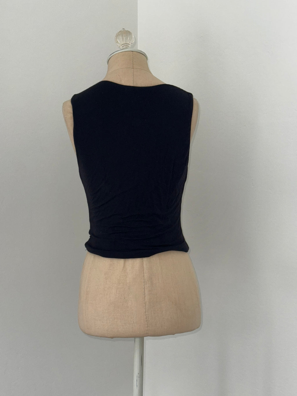 Black Crop Tank Top