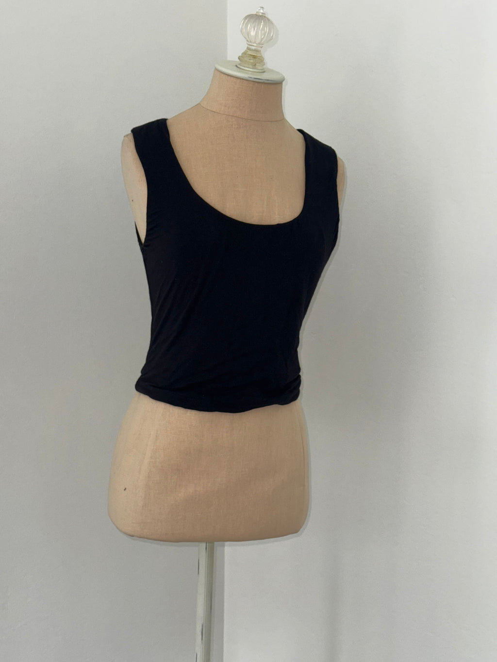 Black Crop Tank Top