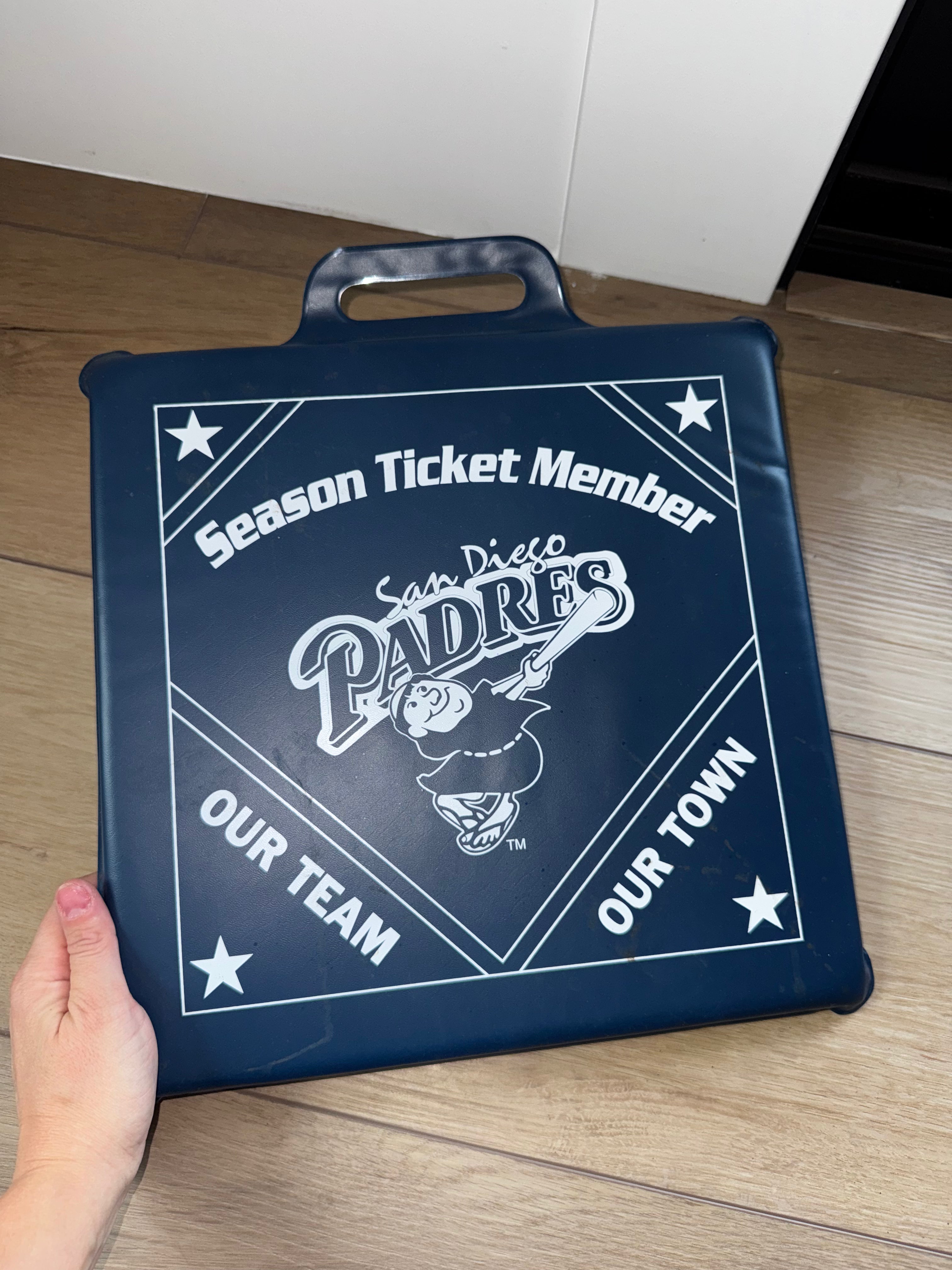 Vintage SD Padres Bleacher Seat Cushion