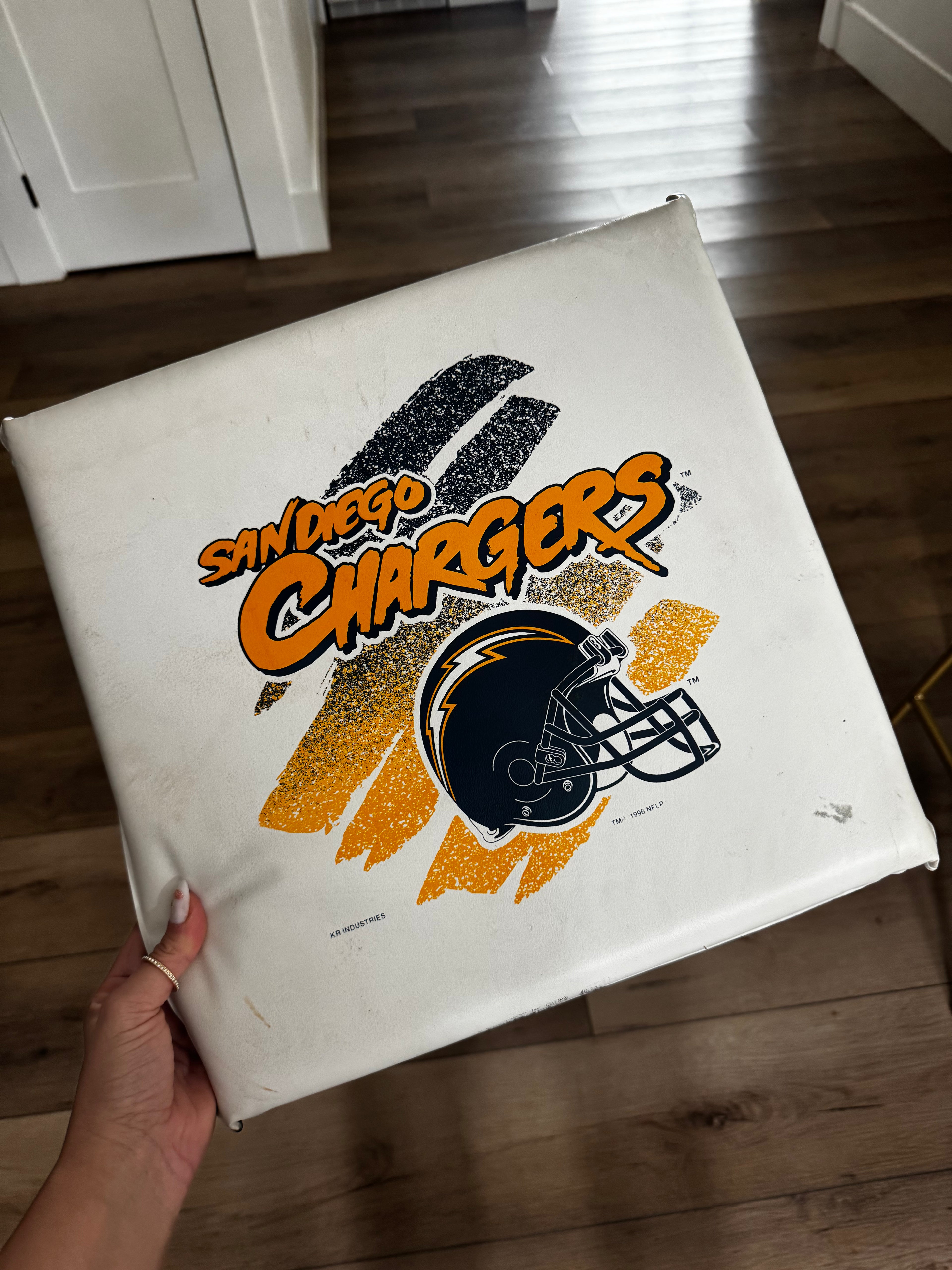 Vintage San Diego Chargers Bleacher Cushion Seat