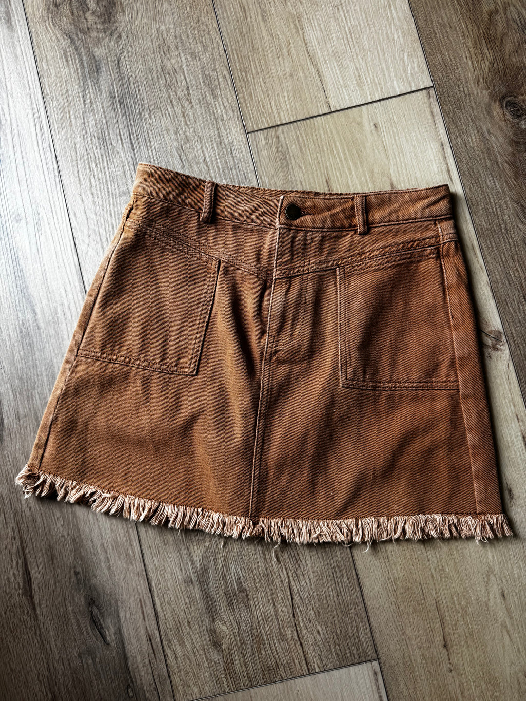 Sand Jean Skirt by Pink Lily (Size: M)