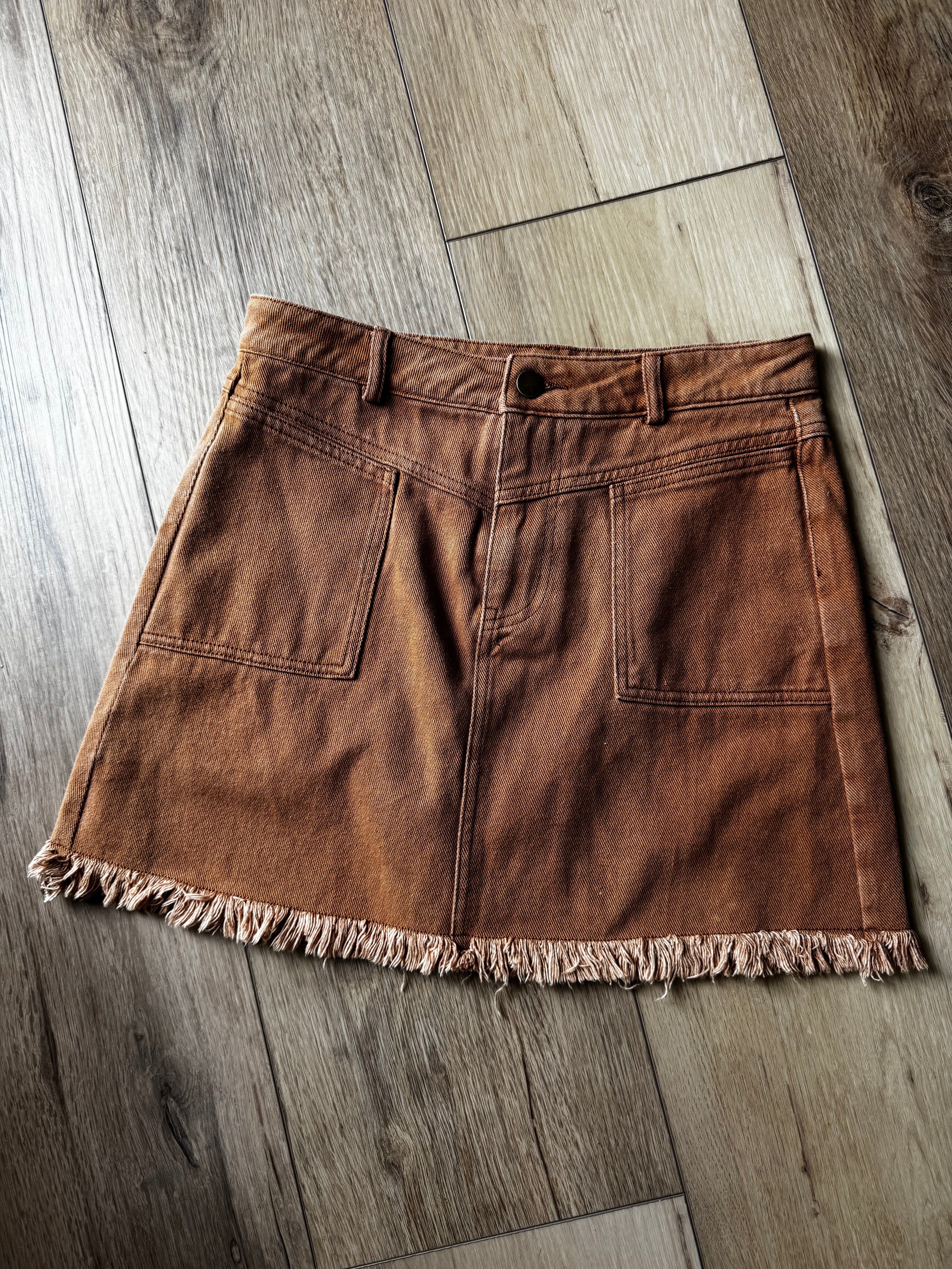 Sand Jean Skirt by Pink Lily (Size: M)