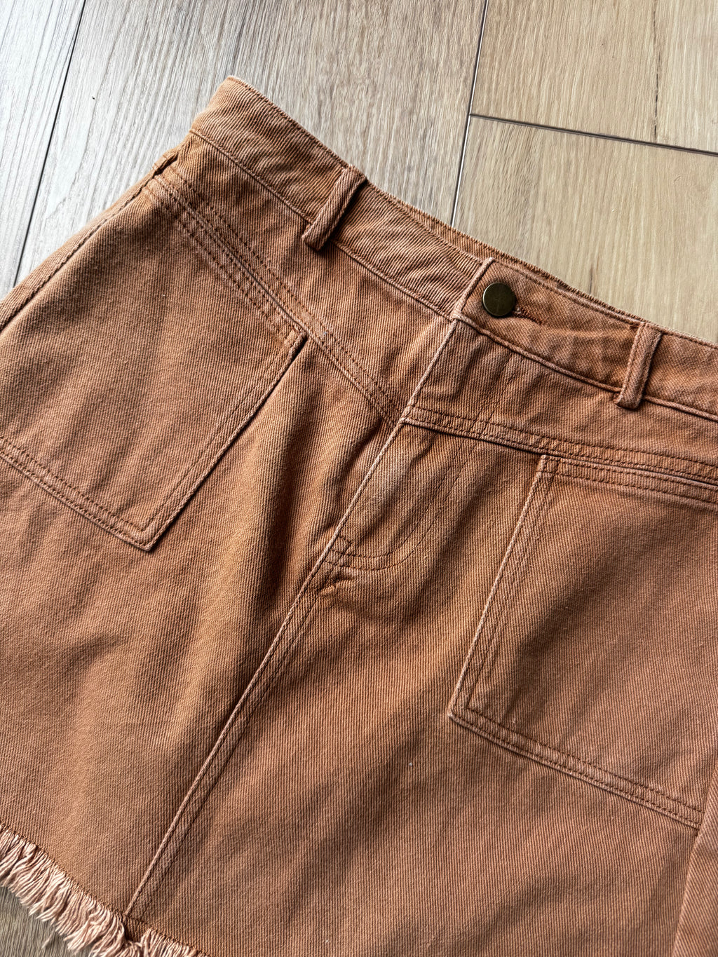 Sand Jean Skirt by Pink Lily (Size: M)