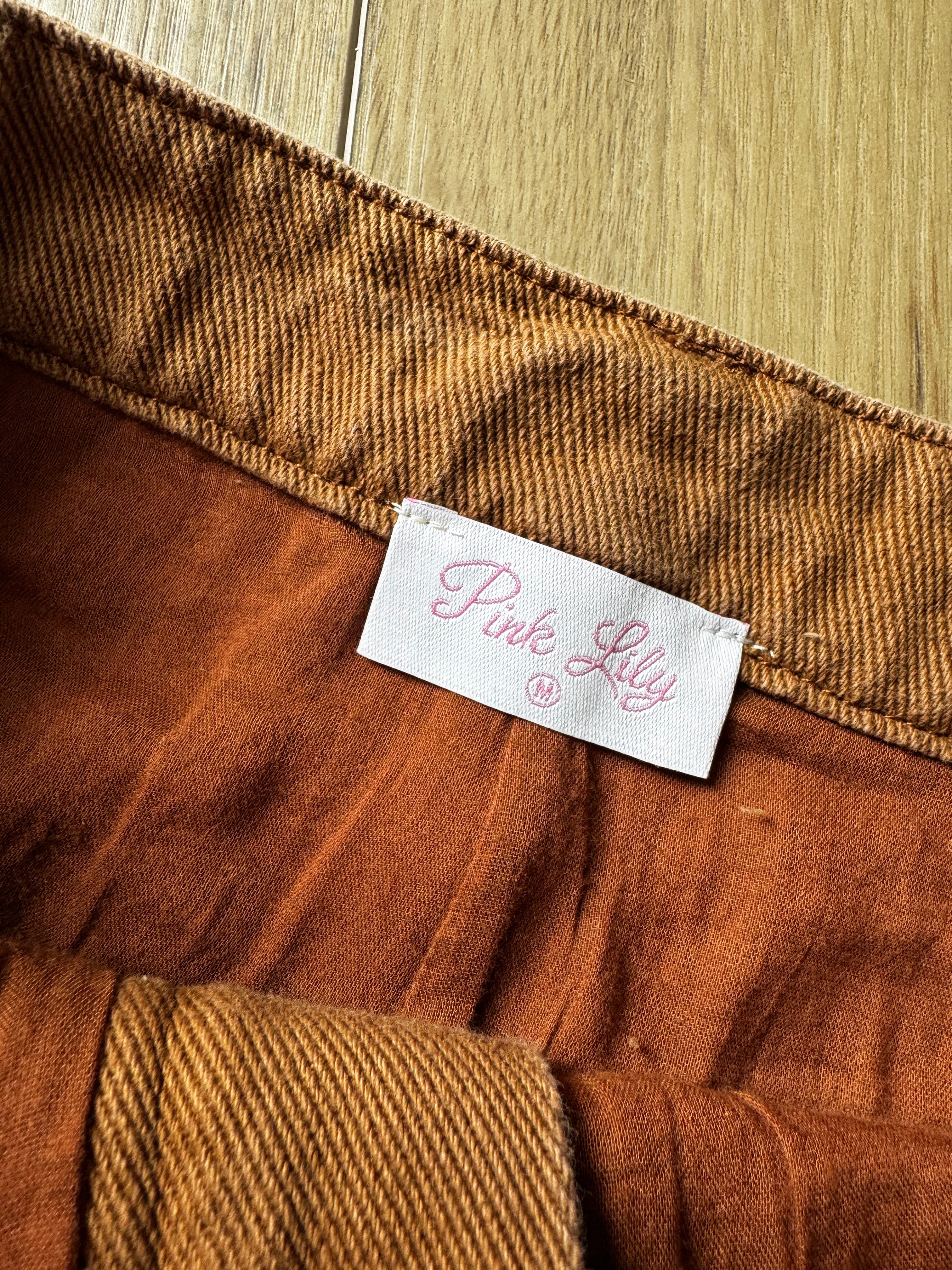 Sand Jean Skirt by Pink Lily (Size: M)