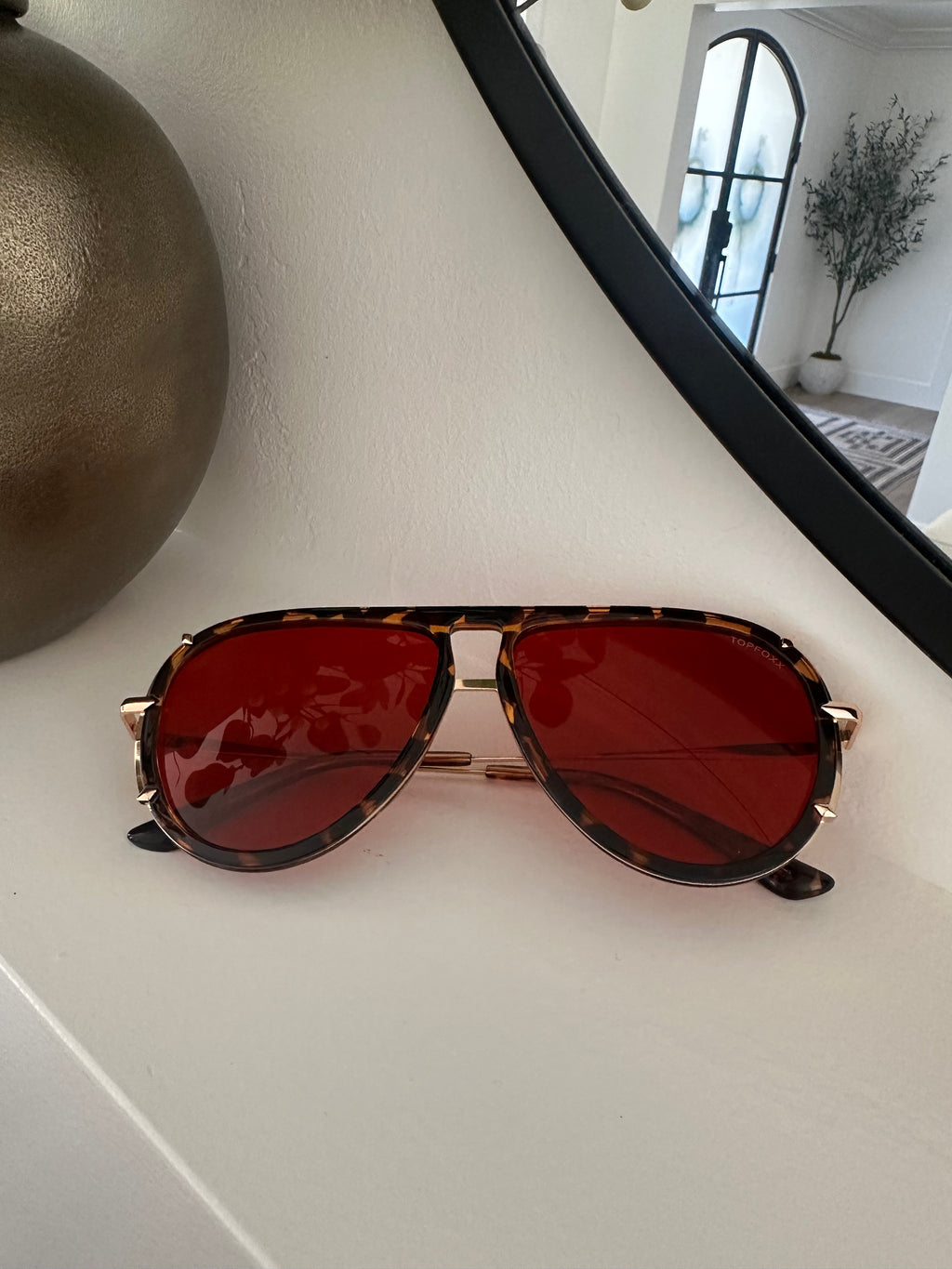 Red Aviator Topfoxx Sunglasses