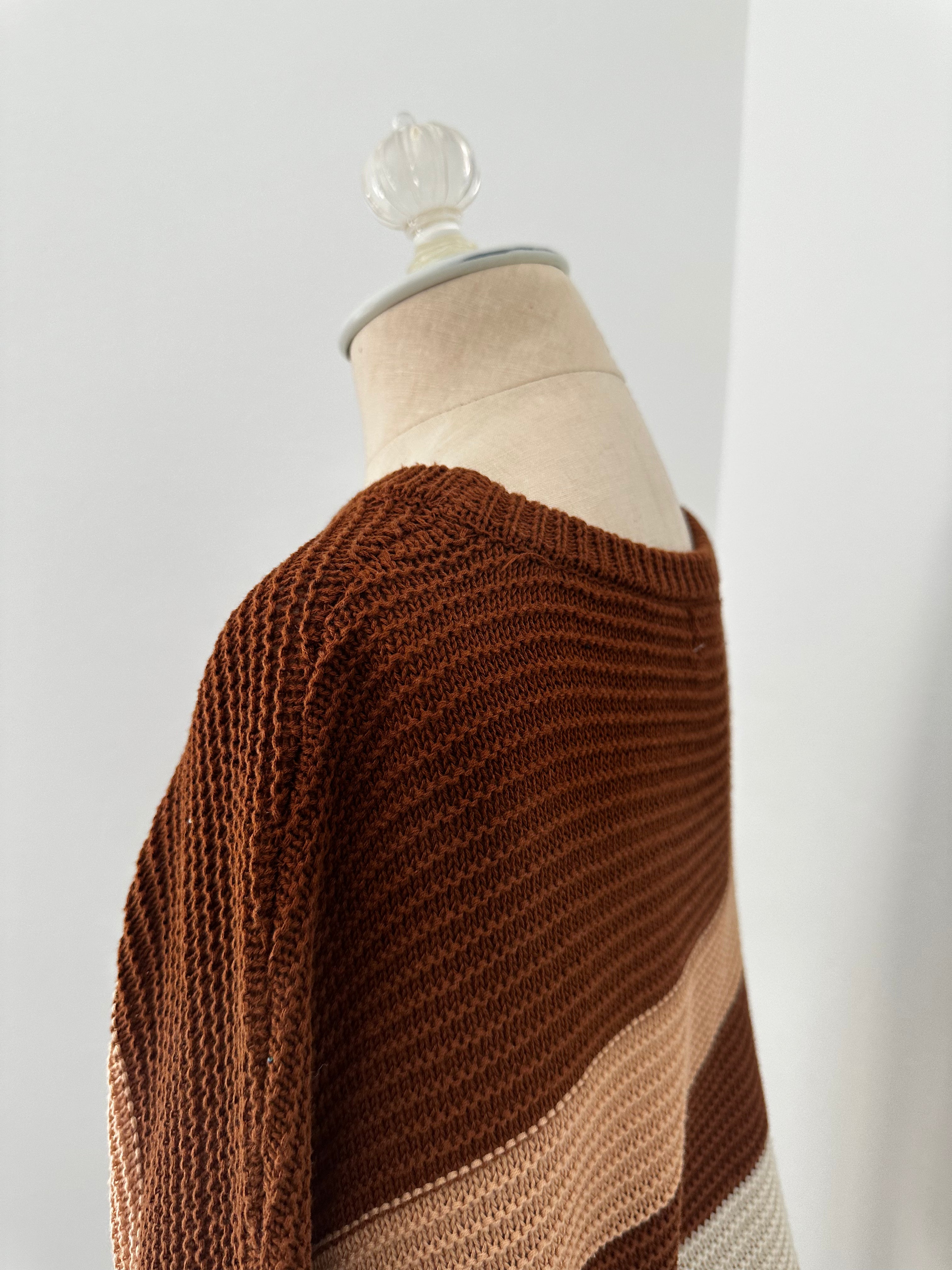 Brown Multicolor Sweater (SIze Small)