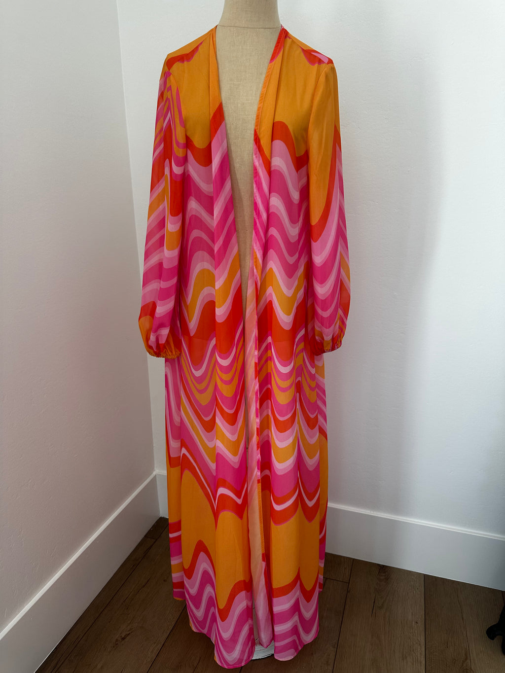 Pink Multicolor Cover Up (Size Small)
