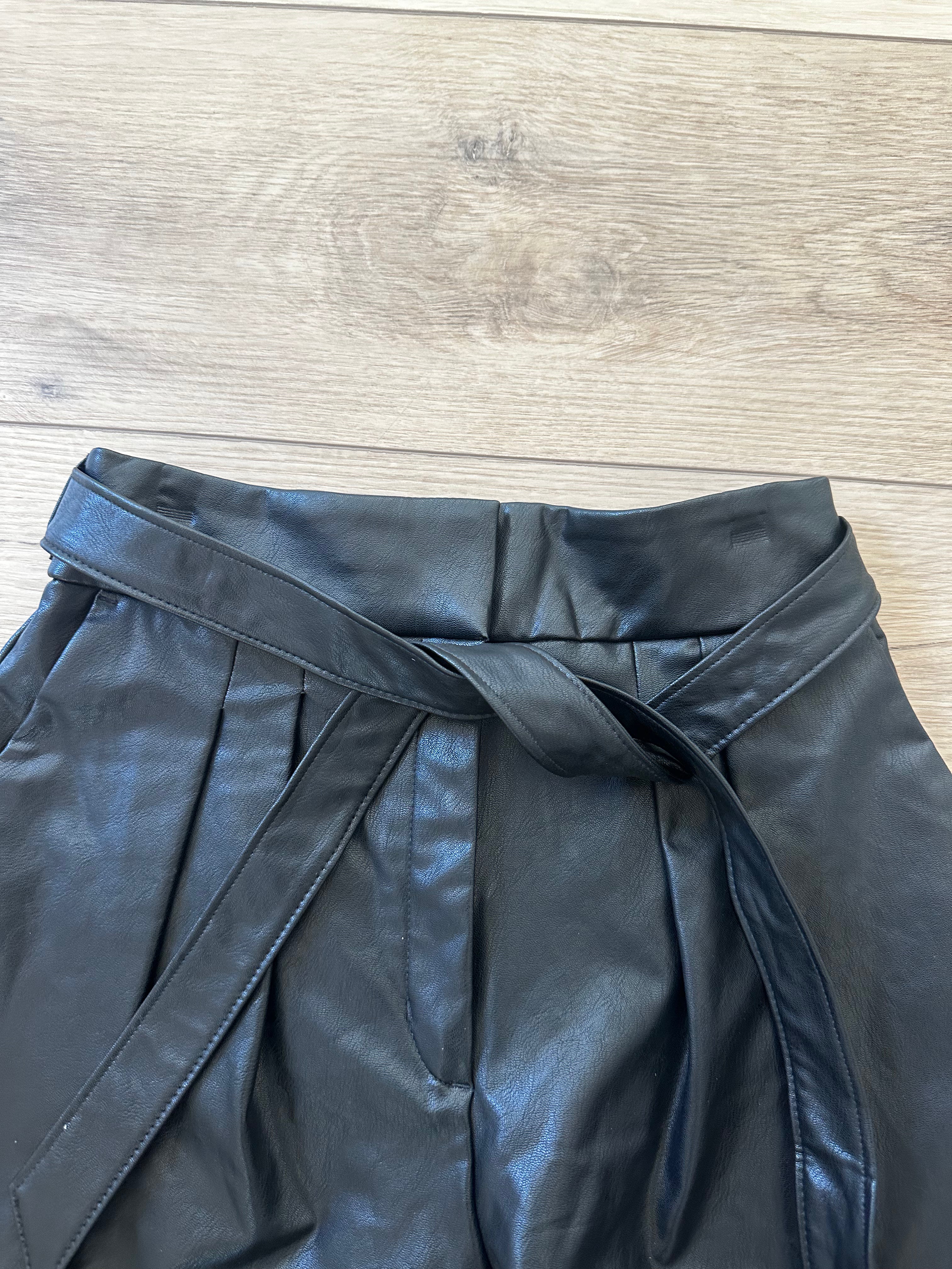 Black Pleather Short New With Tag (Size 6)