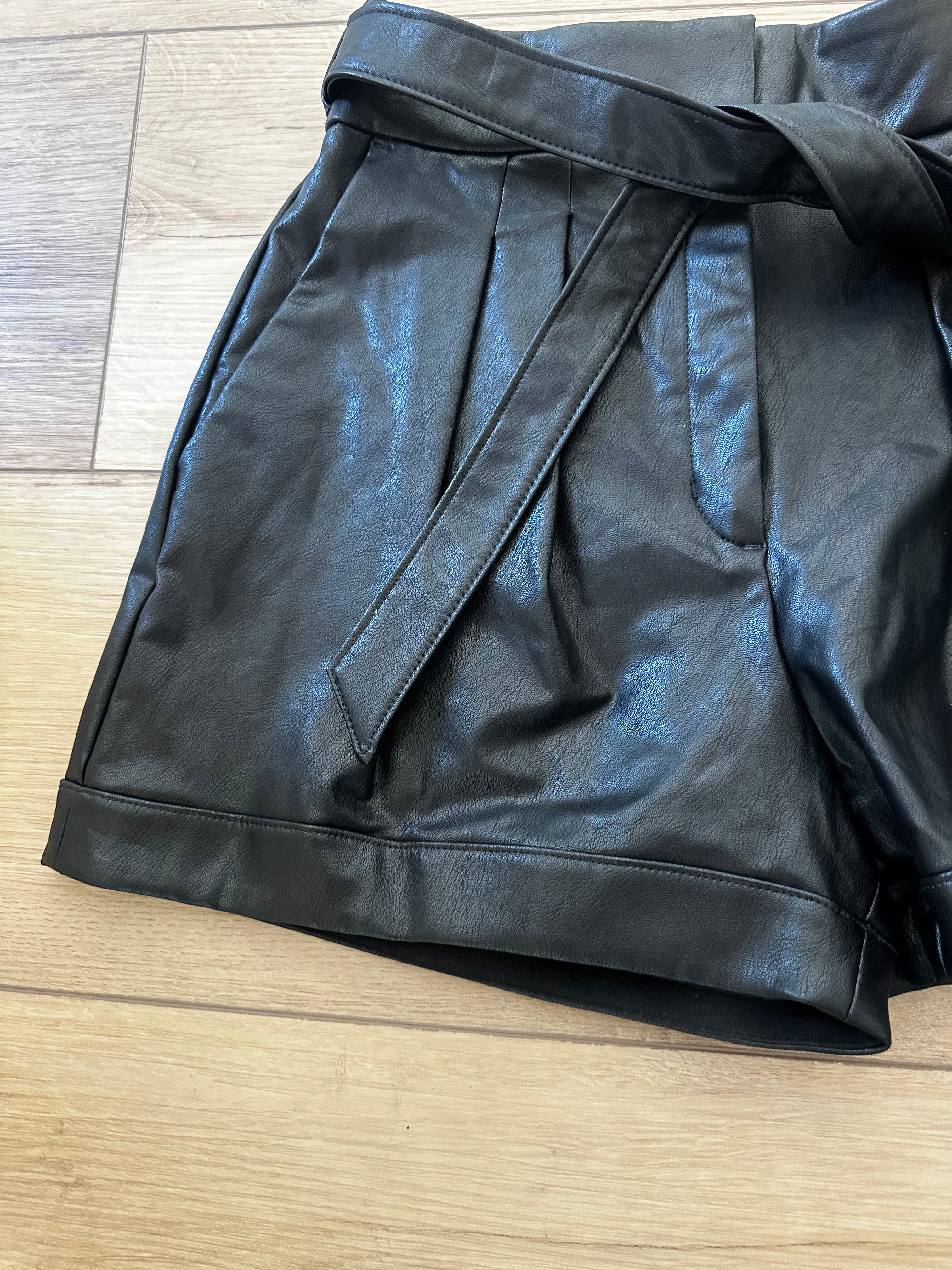 Black Pleather Short New With Tag (Size 6)