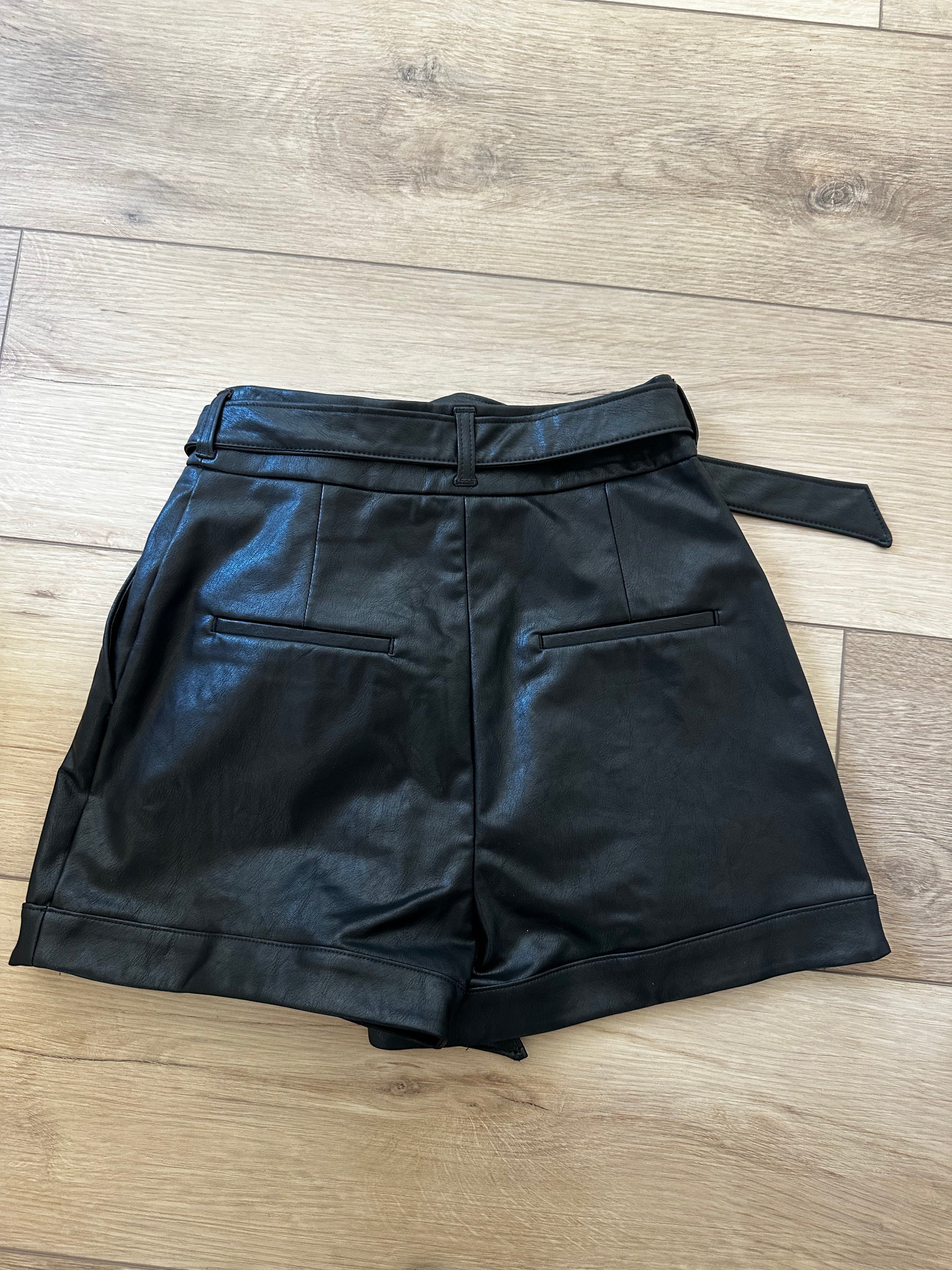 Black Pleather Short New With Tag (Size 6)