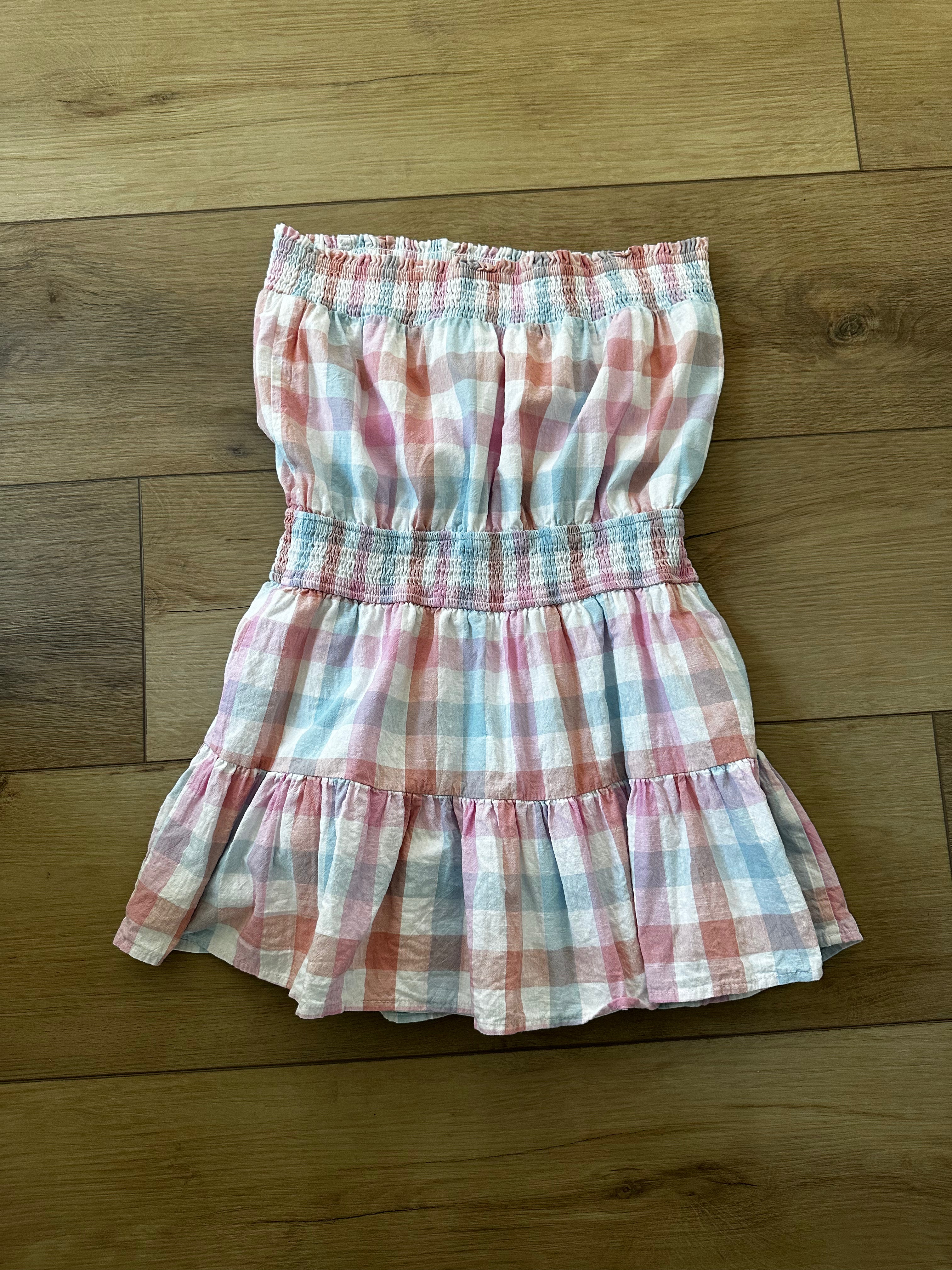Multicolor Strapless Romper (Size Medium)