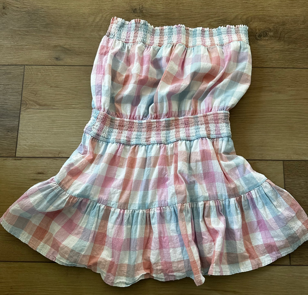 Multicolor Strapless Romper (Size Medium)