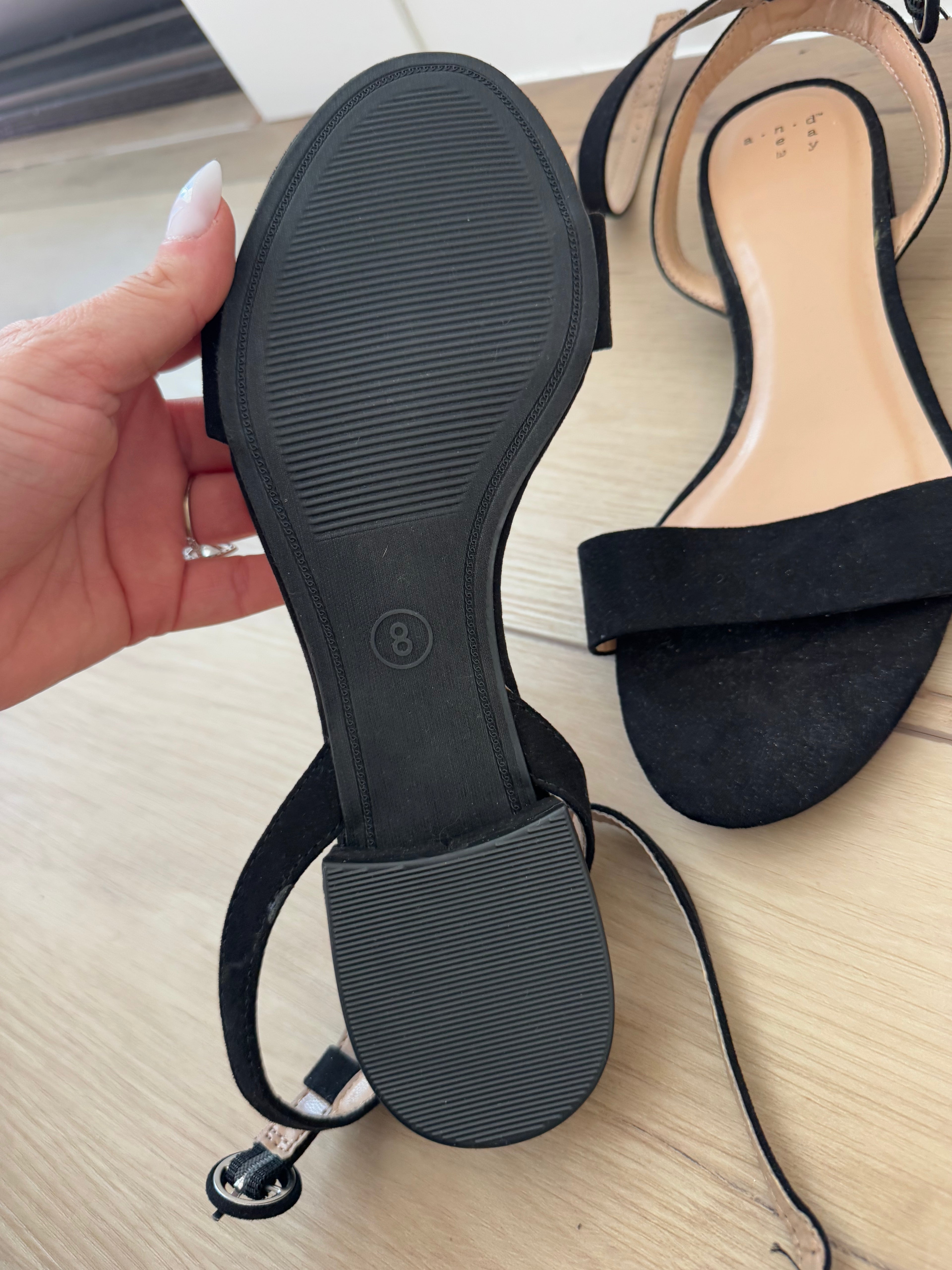 Black Sandals (Size: 8)