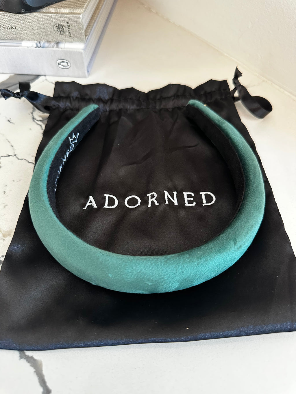Green Adorned Headband