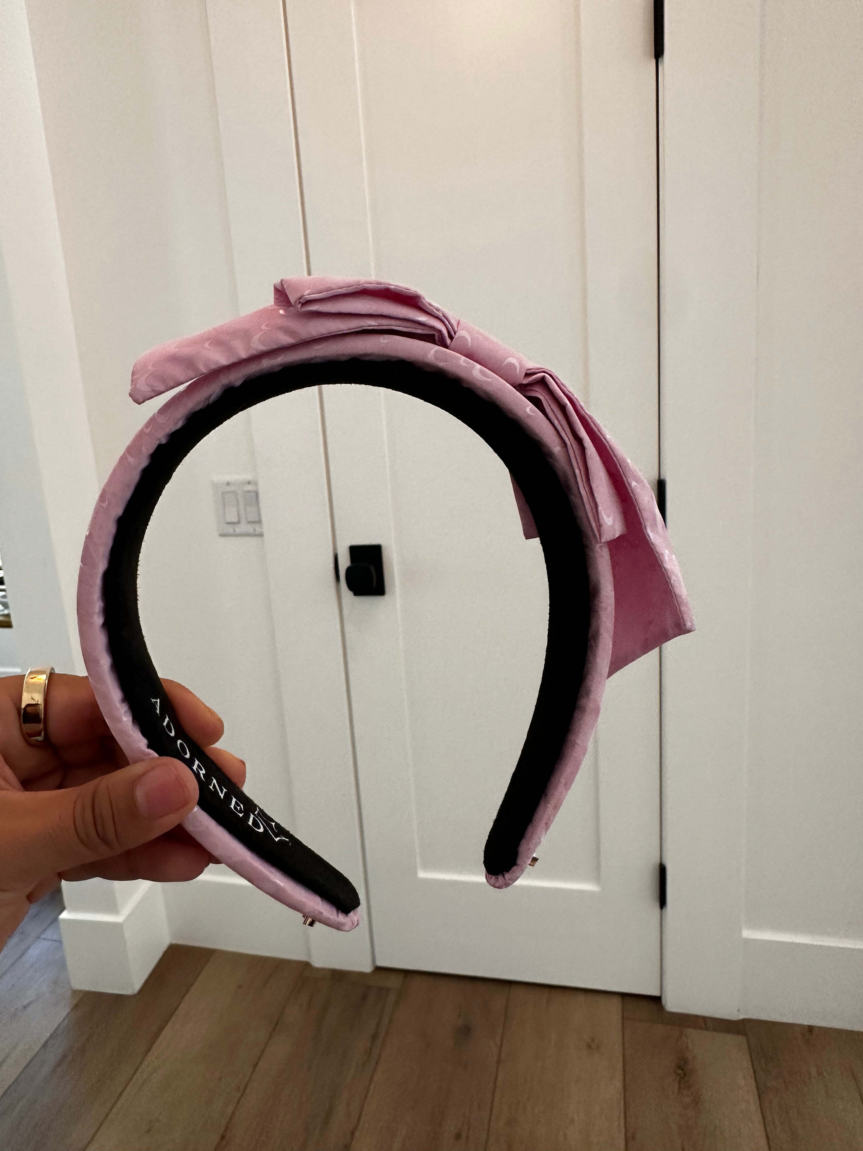Pink Bow Adorned Headband