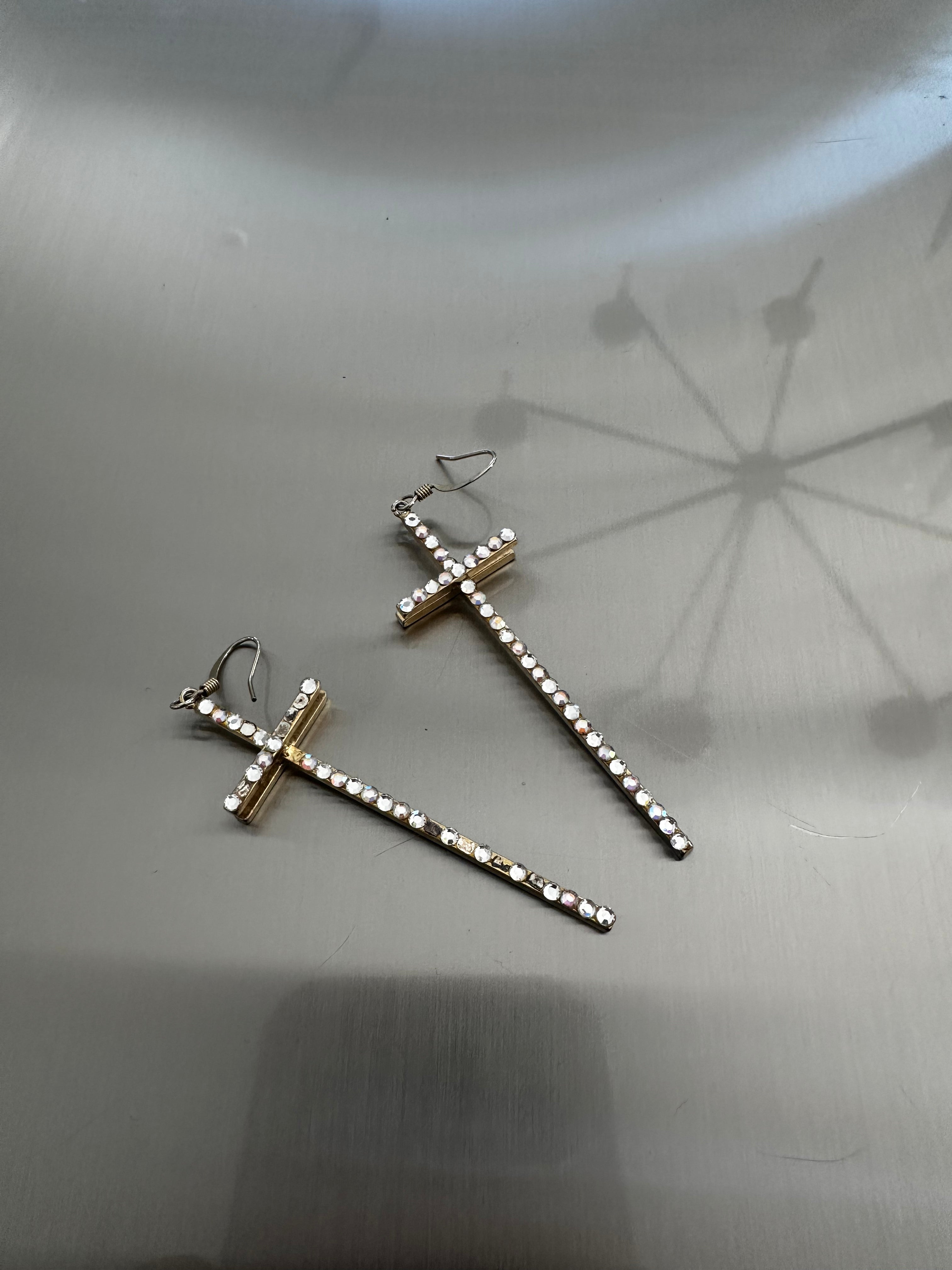 Cross Dangle Earrings