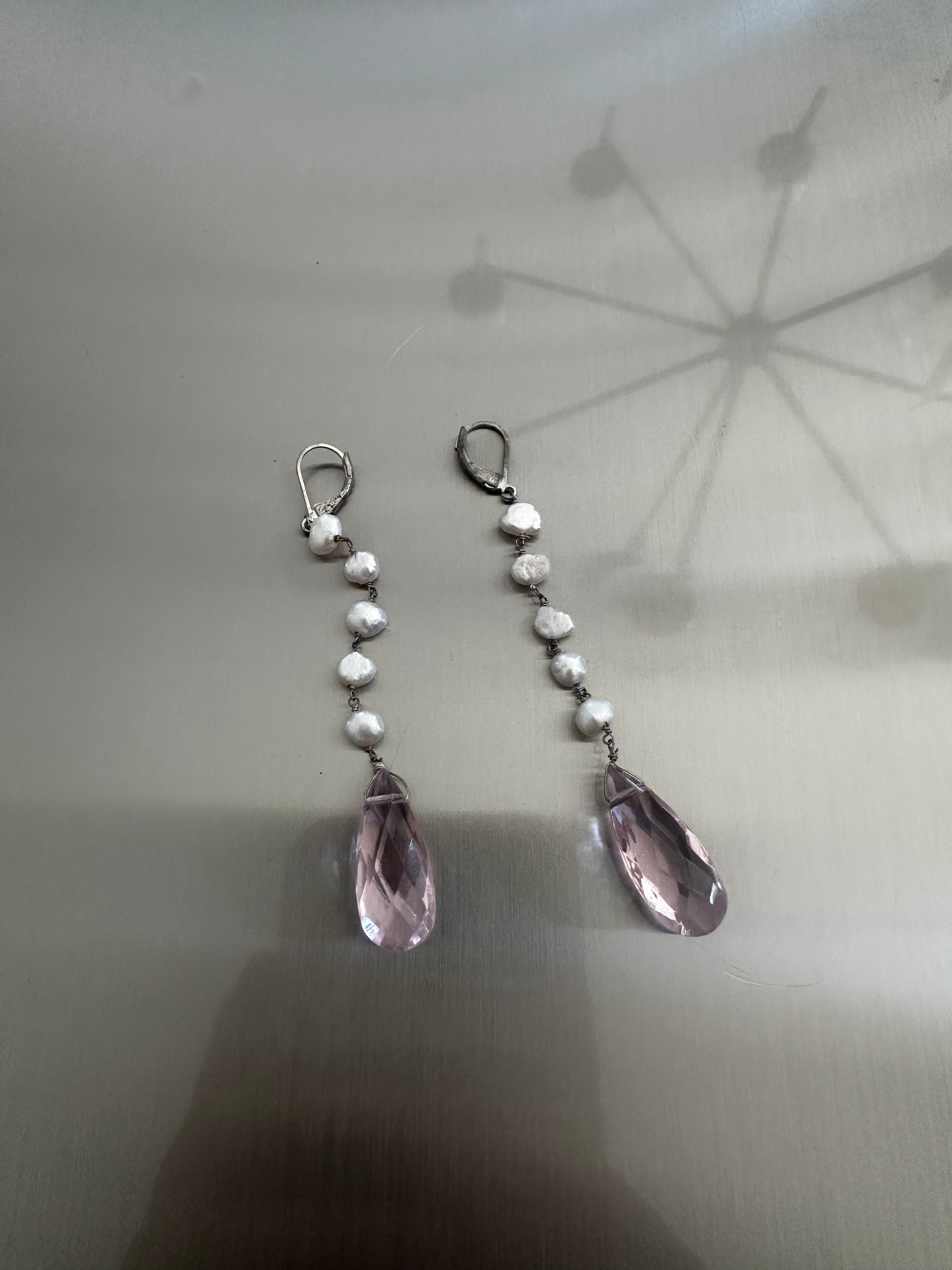 Pink Dangle Earrings