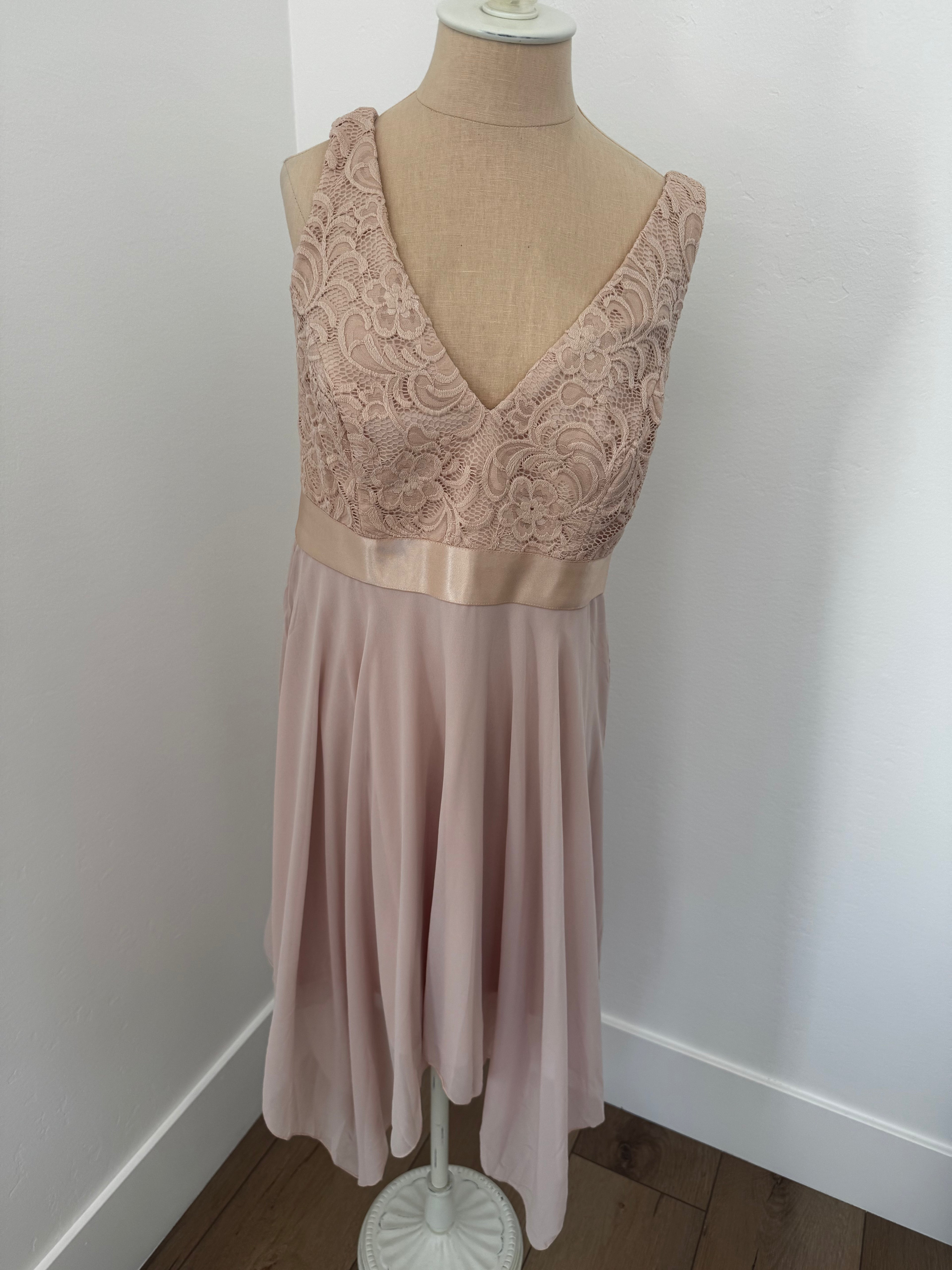 Nude Formal Dress (Size: 3XL)