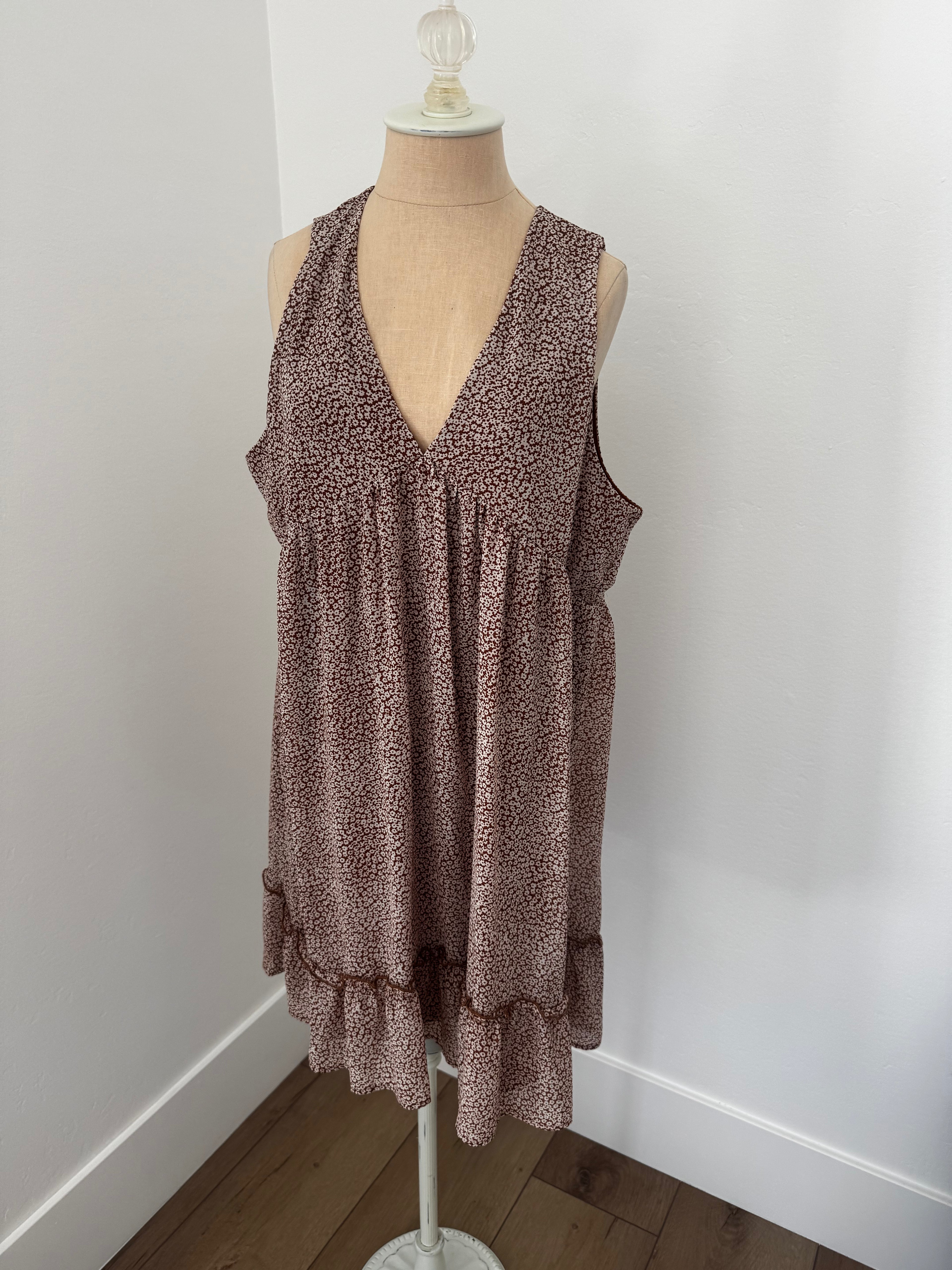 Daisy Pattern Dress (Size: XL)