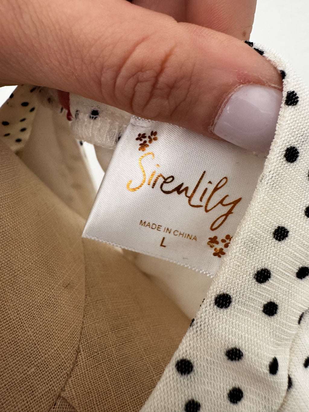 Black & White Polkadot Dress (Size: L)