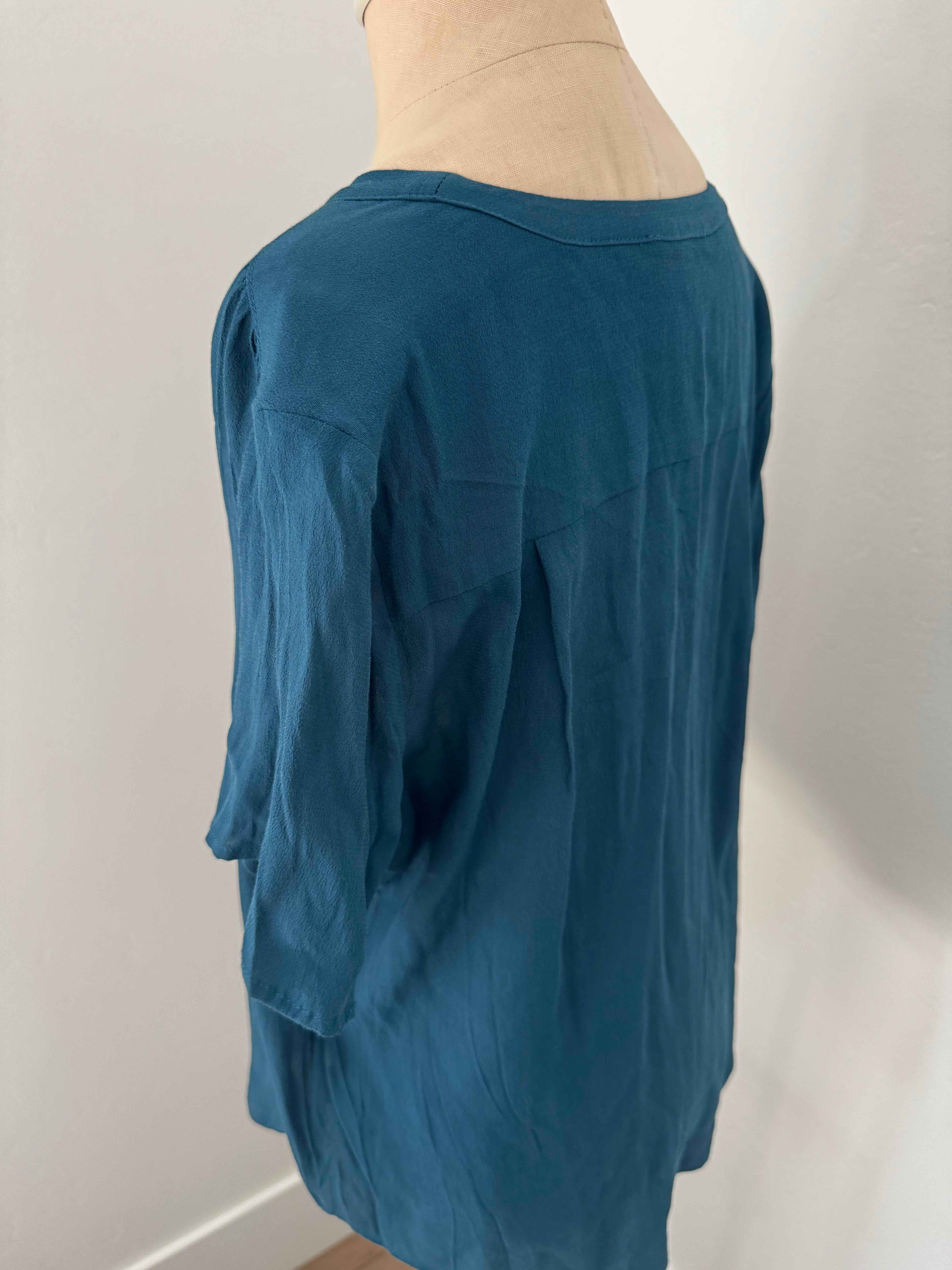 Blue Blouse Top (Size: L)
