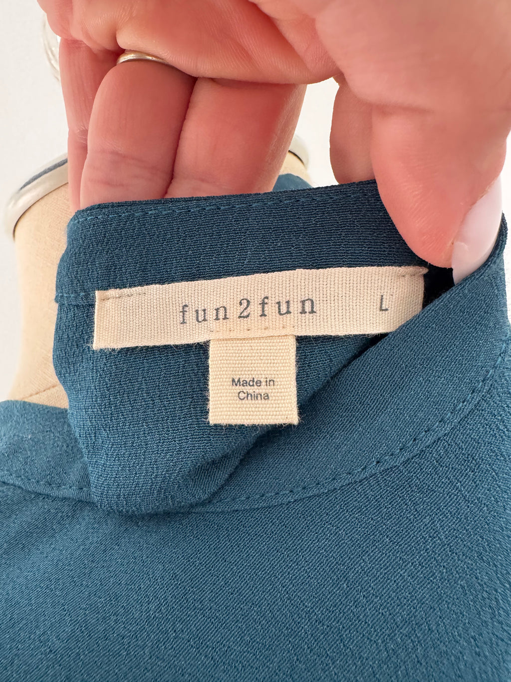 Blue Blouse Top (Size: L)
